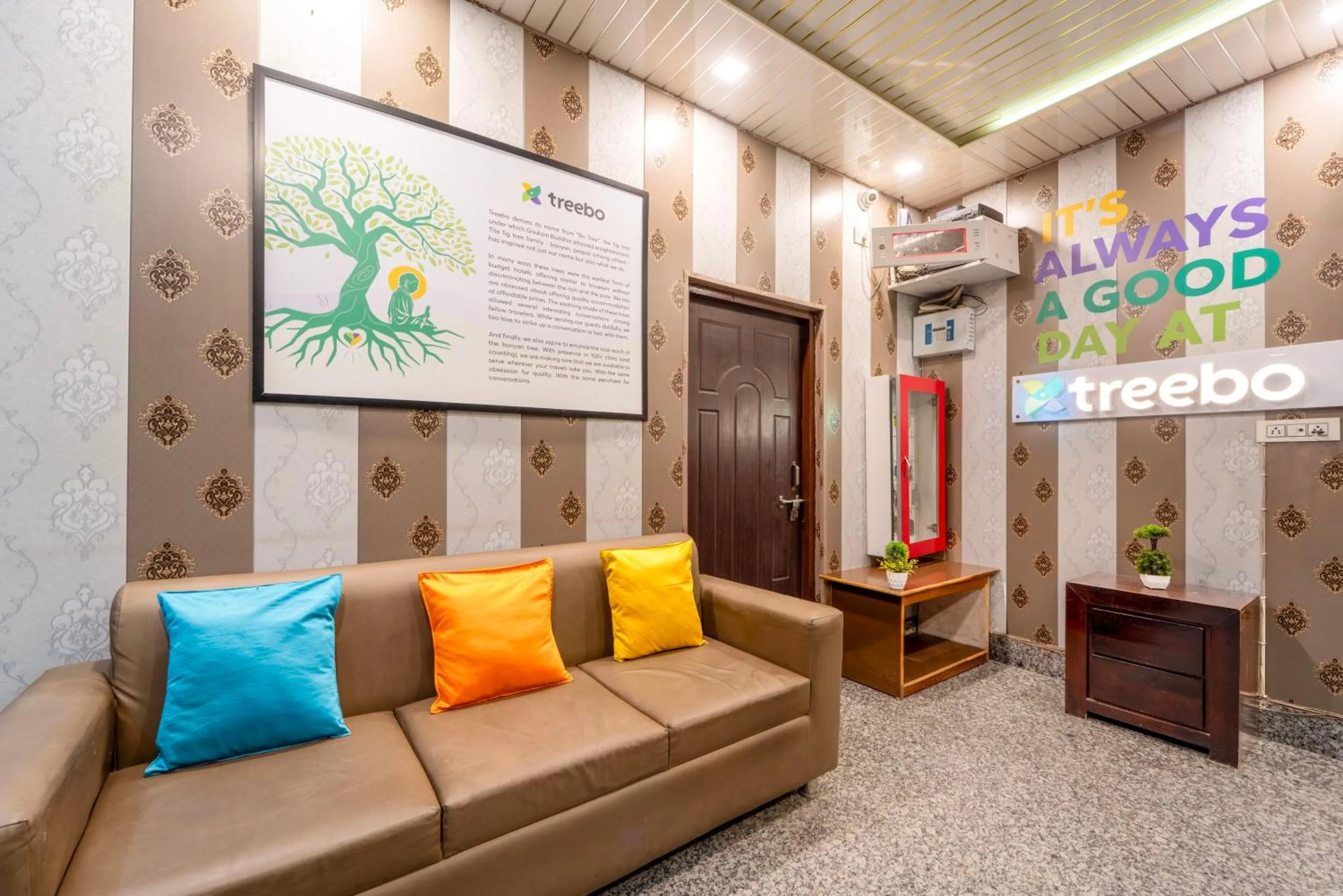 Seating area in Treebo AK Residency, Tapovan