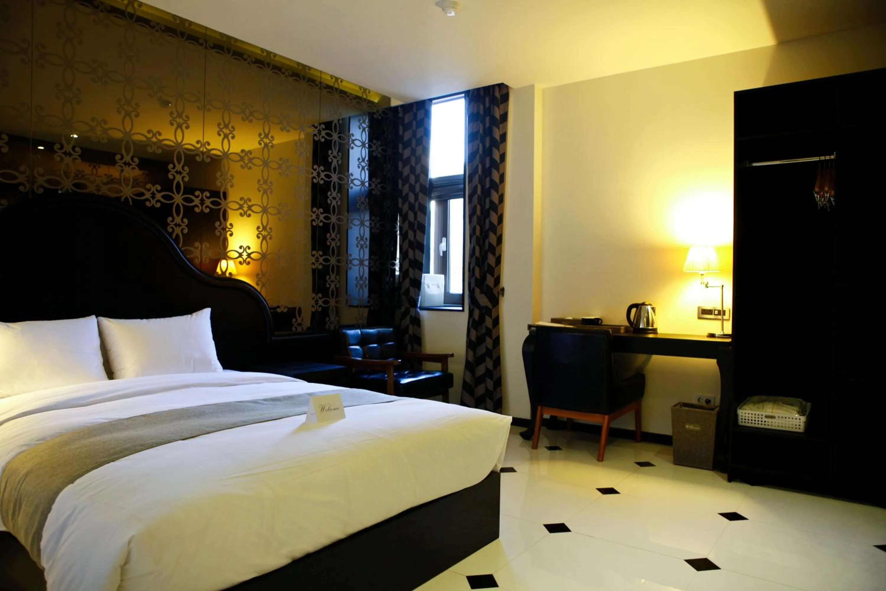 Decorative detail, Bed in Hotel Doma Myeongdong