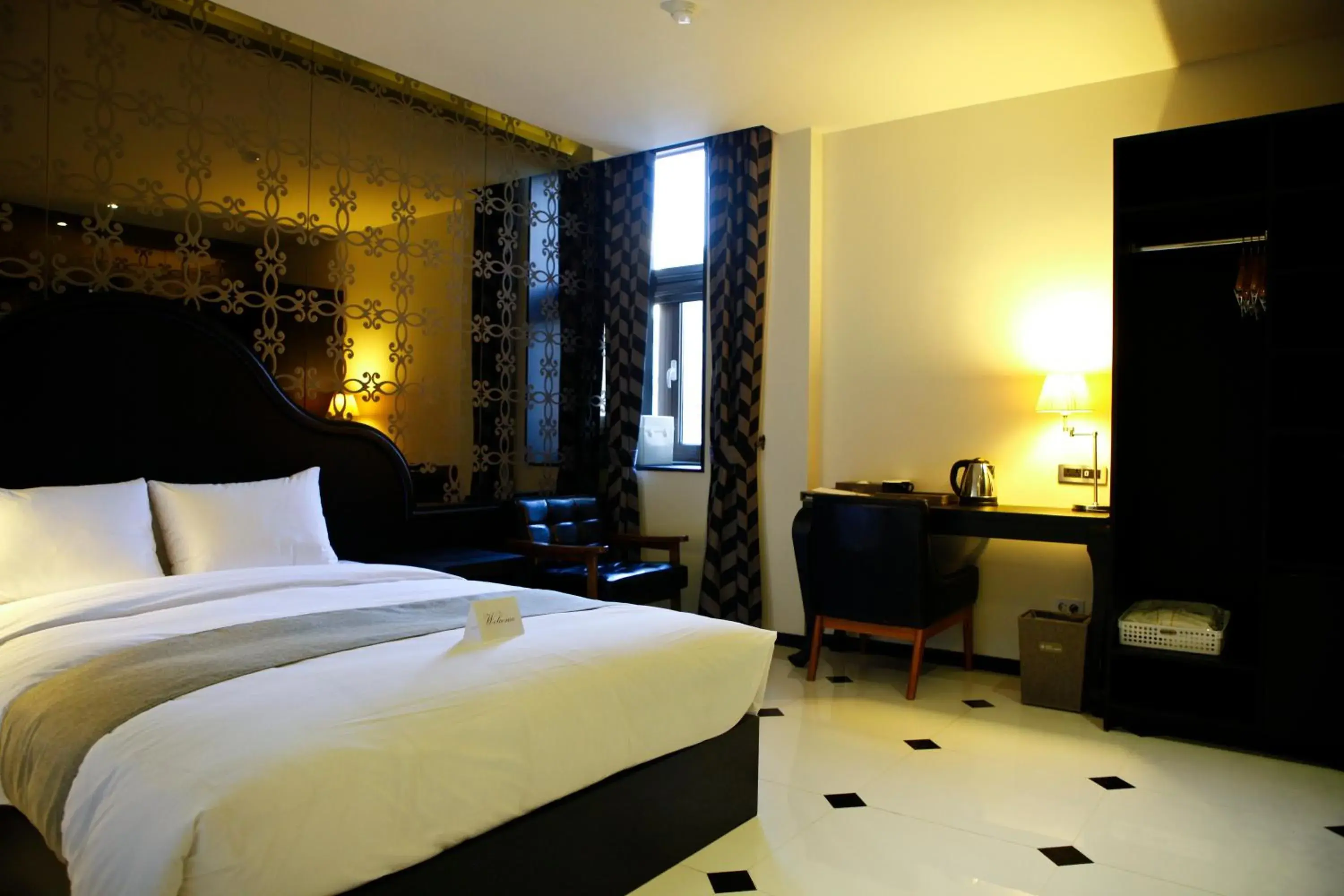 Decorative detail, Bed in Hotel Doma Myeongdong Decorative detail, Bed in Hotel Doma Myeongdong