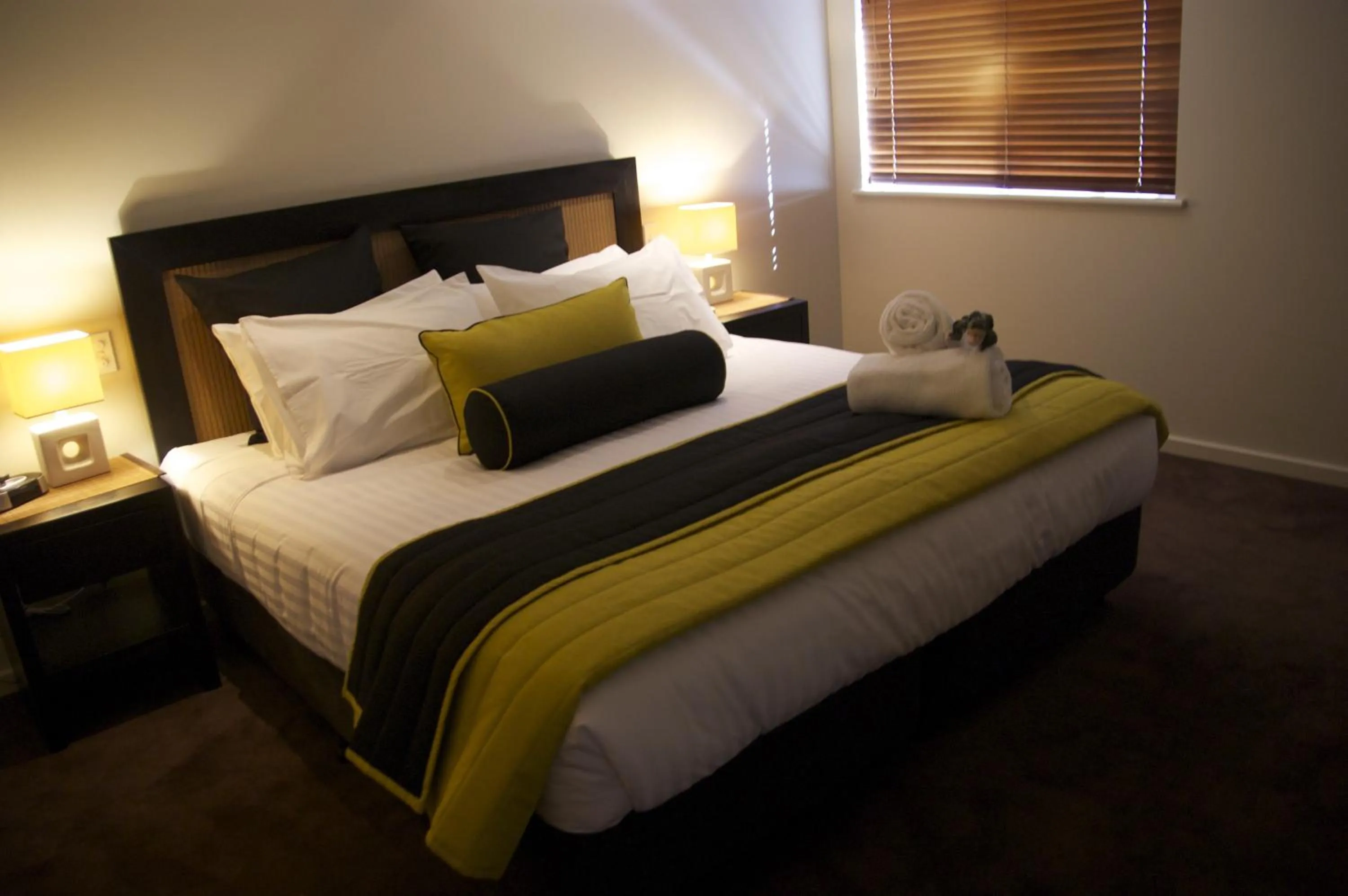 Bed in Gecko Lodge Kalbarri