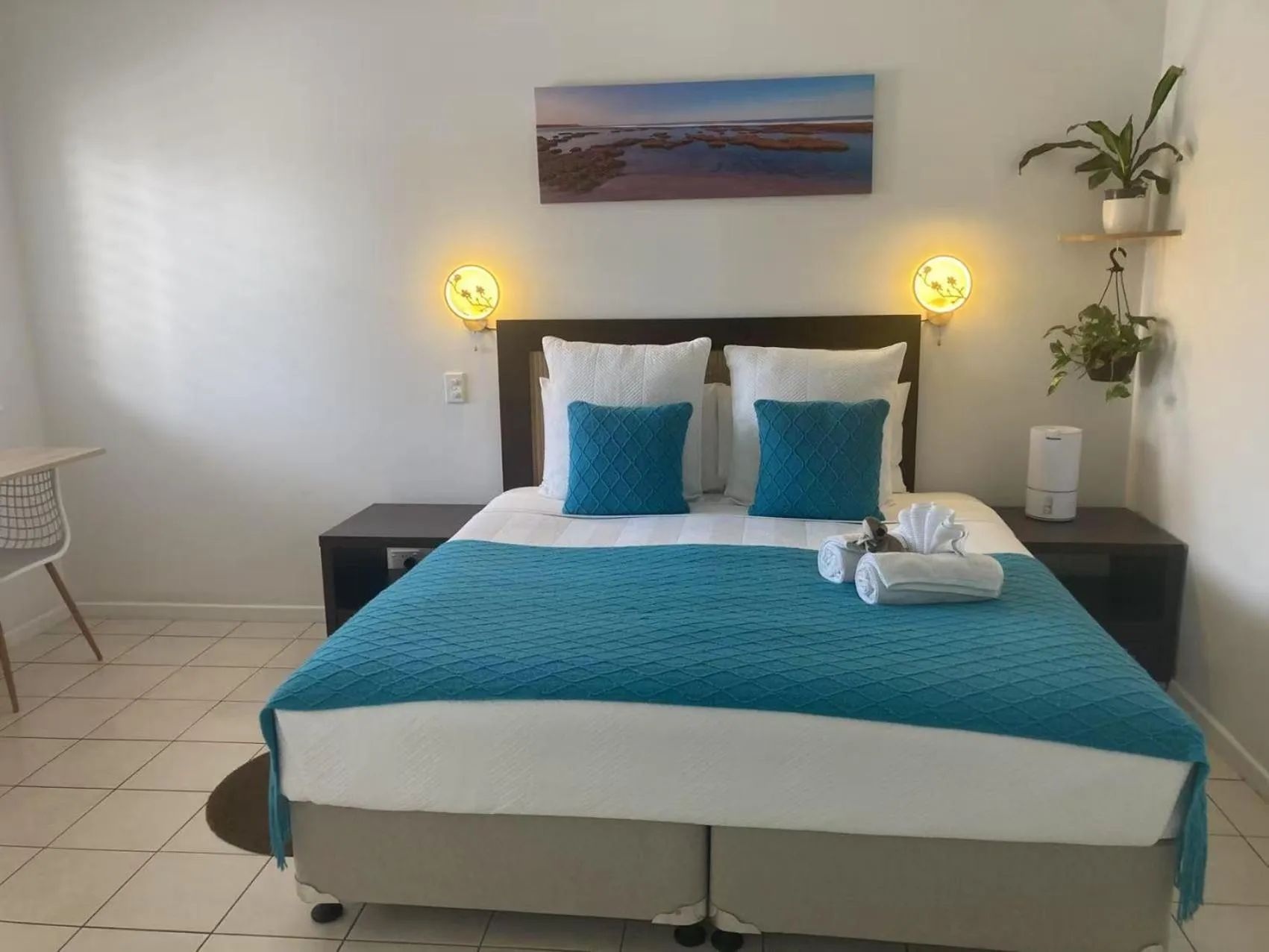 Bed in Gecko Lodge Kalbarri