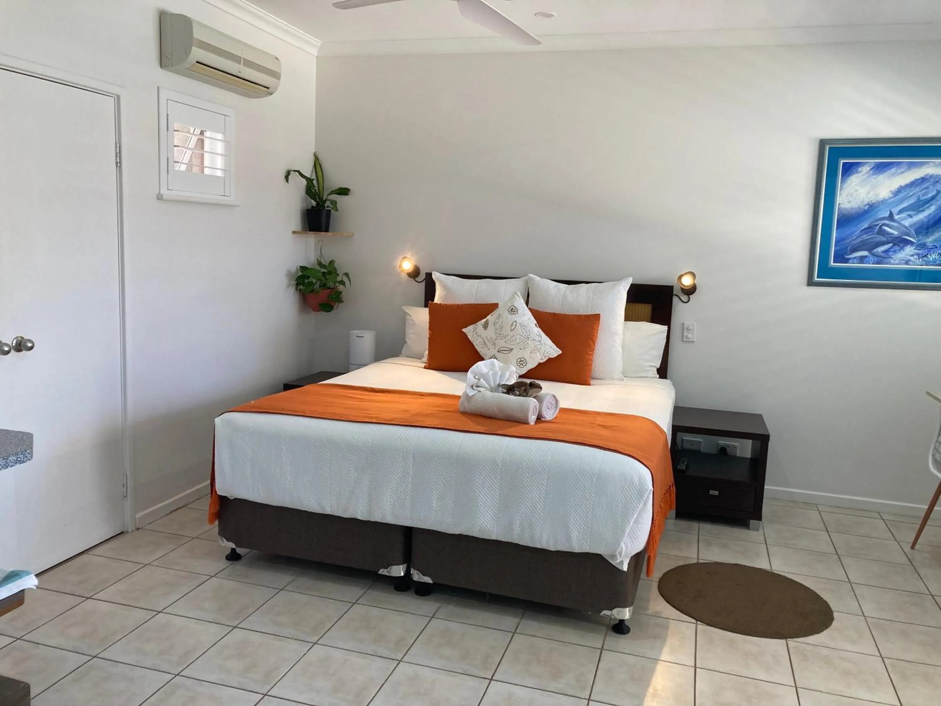 Bedroom, Bed in Gecko Lodge Kalbarri