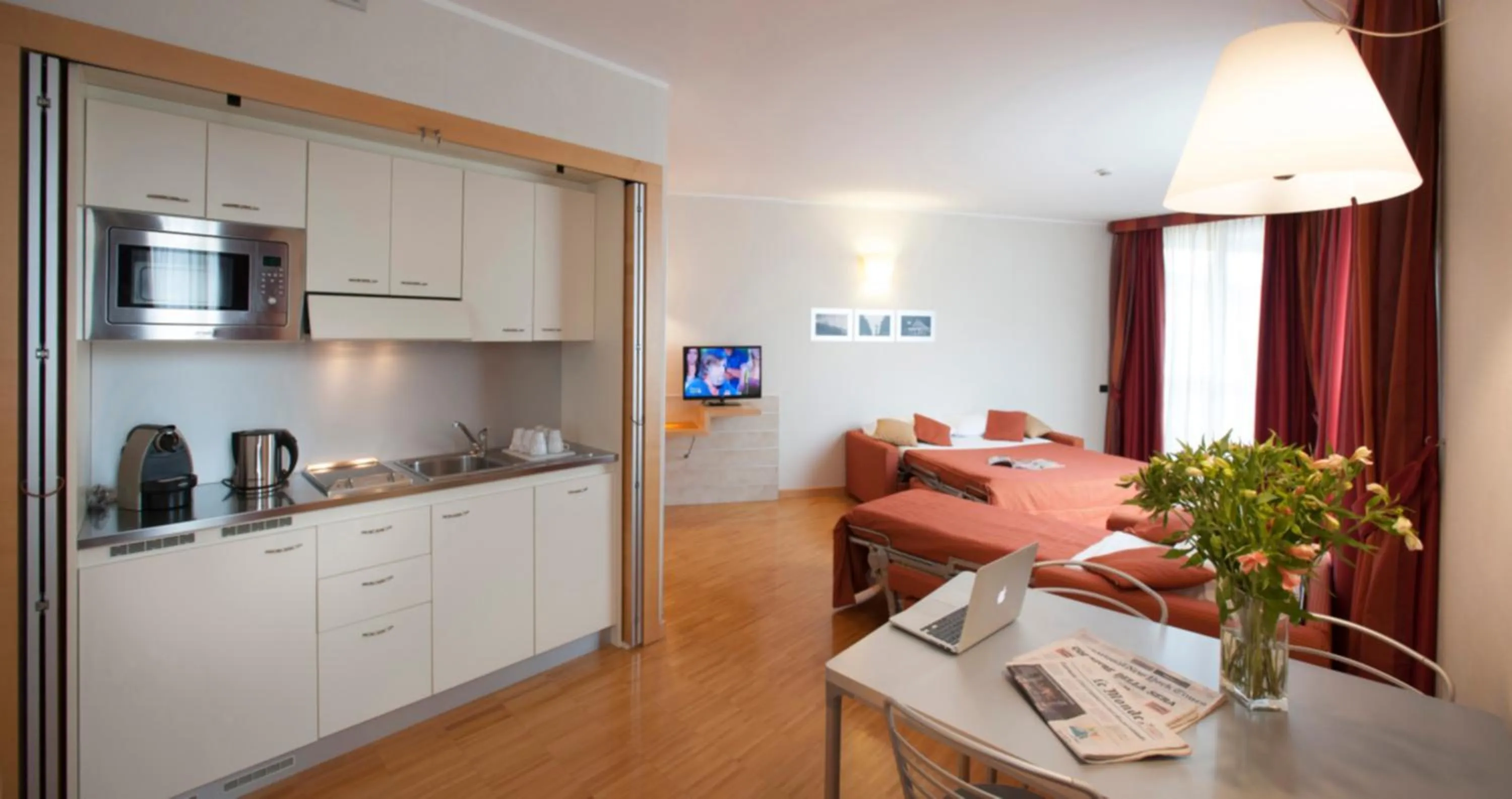 Kitchen or kitchenette in AlbaResidence Masera26