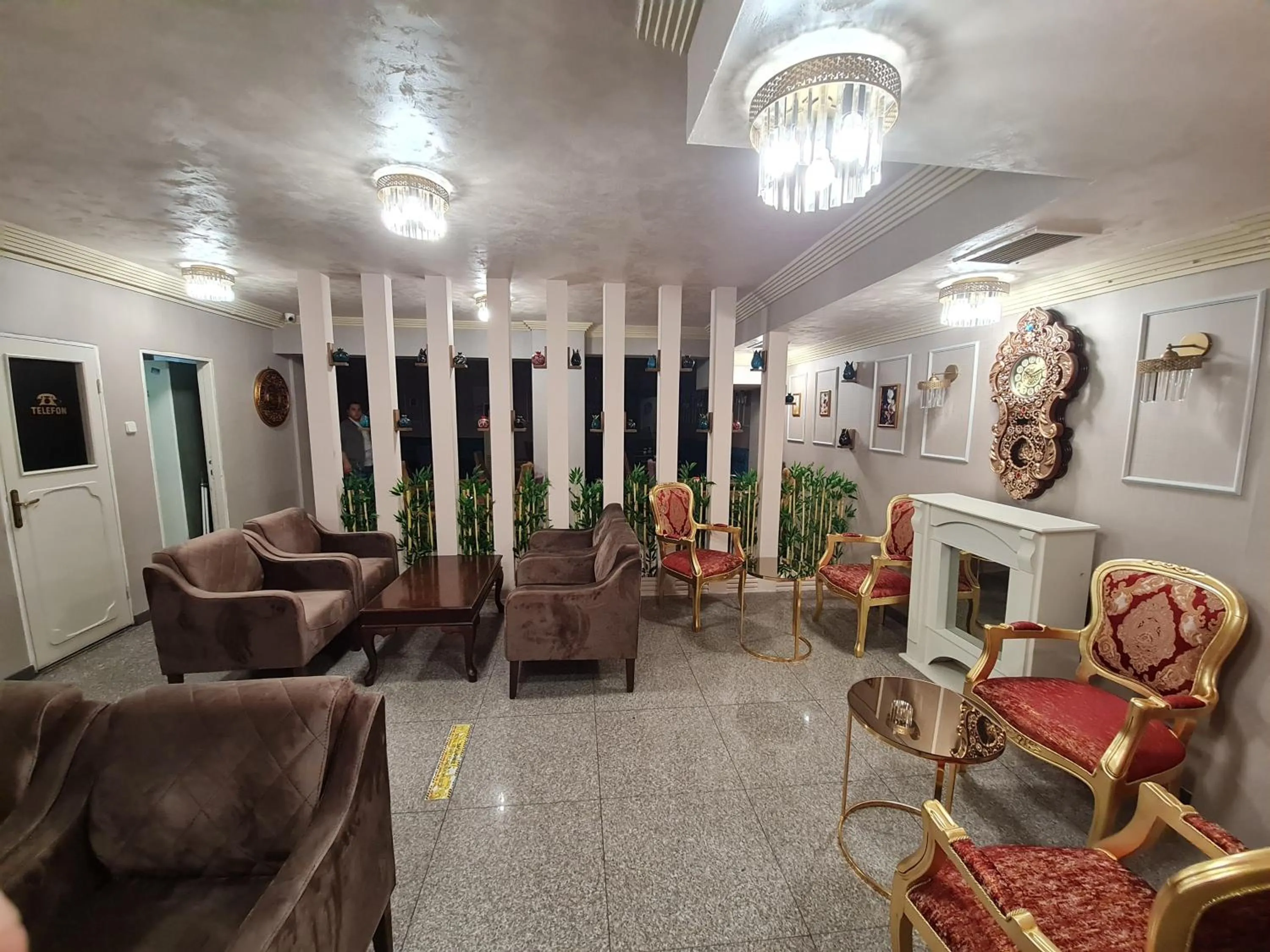 Seating area in Hamit Hotel Istanbul