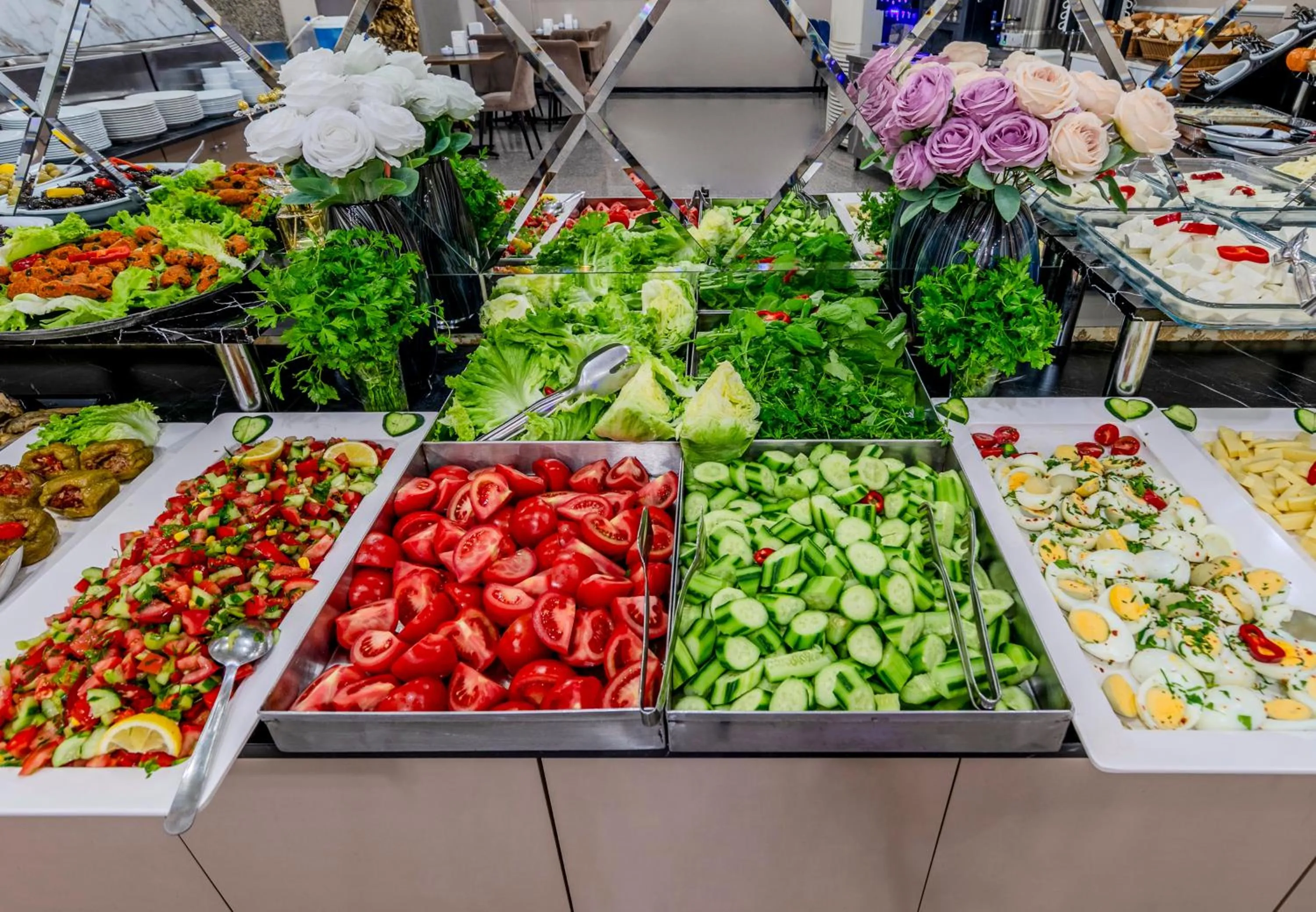 Buffet breakfast in Hamit Hotel Istanbul