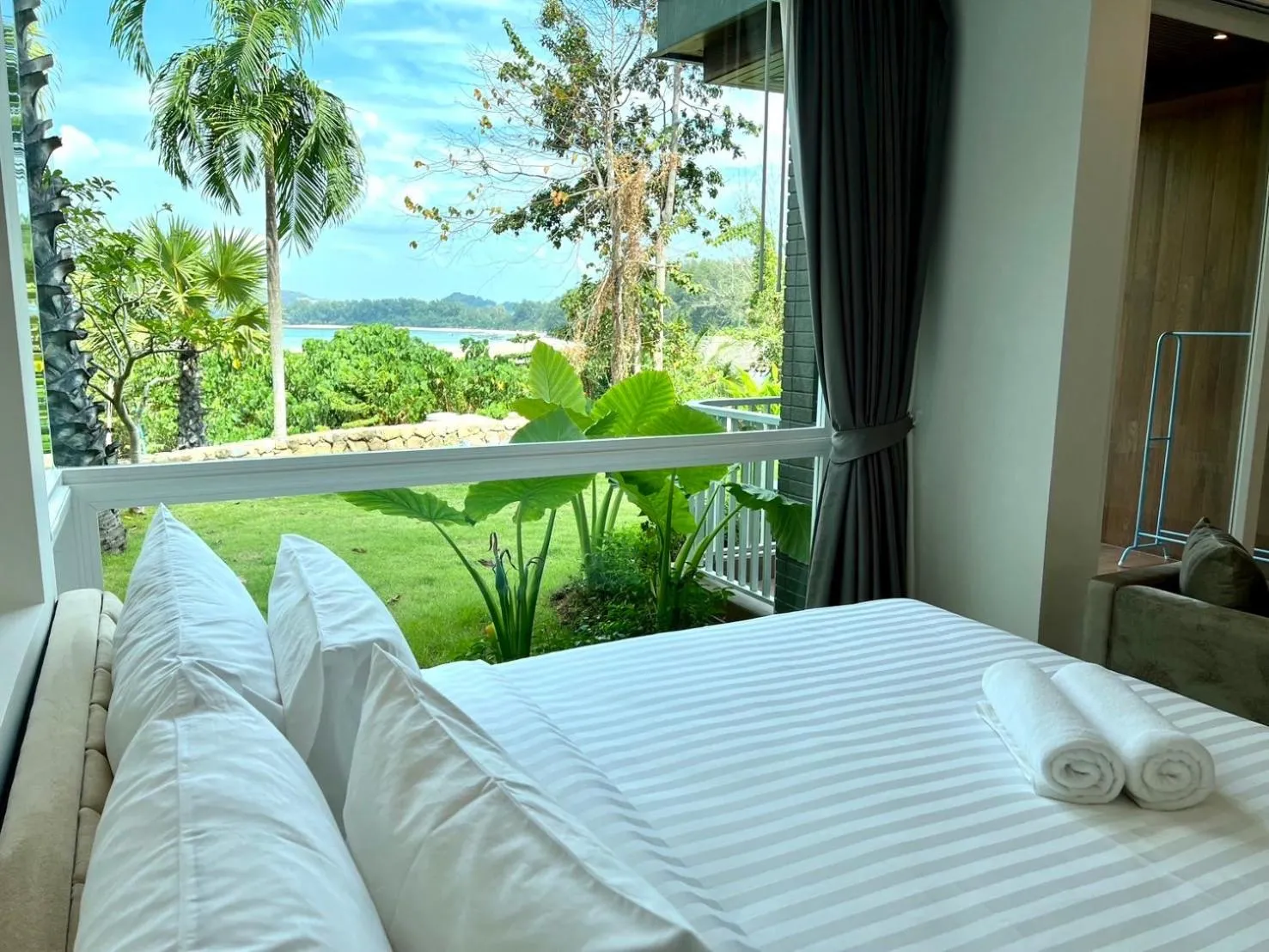 Bedroom, Bed in Beachfront Bliss at Naiyang Phuket by ALPHATEL