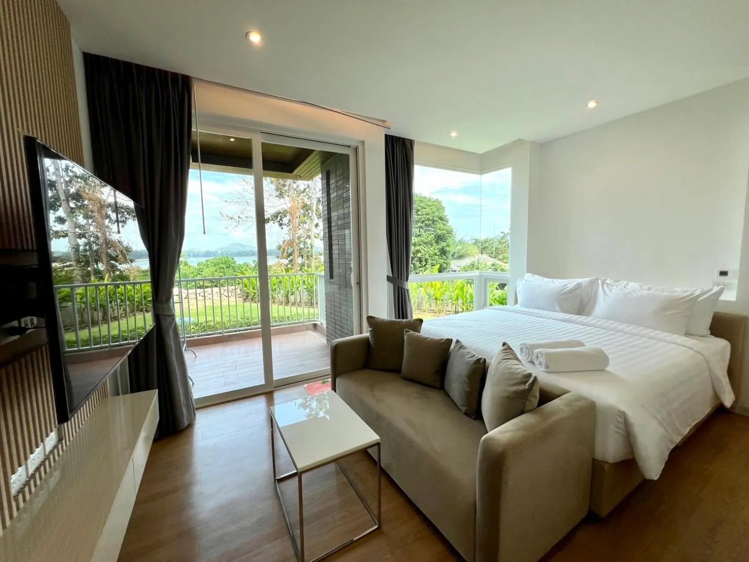 Bedroom, Bed in Beachfront Bliss at Naiyang Phuket by ALPHATEL