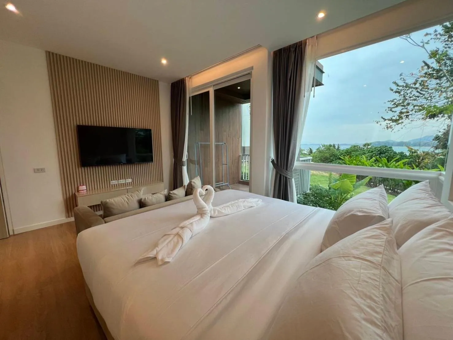 Bedroom, Bed in Beachfront Bliss at Naiyang Phuket by ALPHATEL