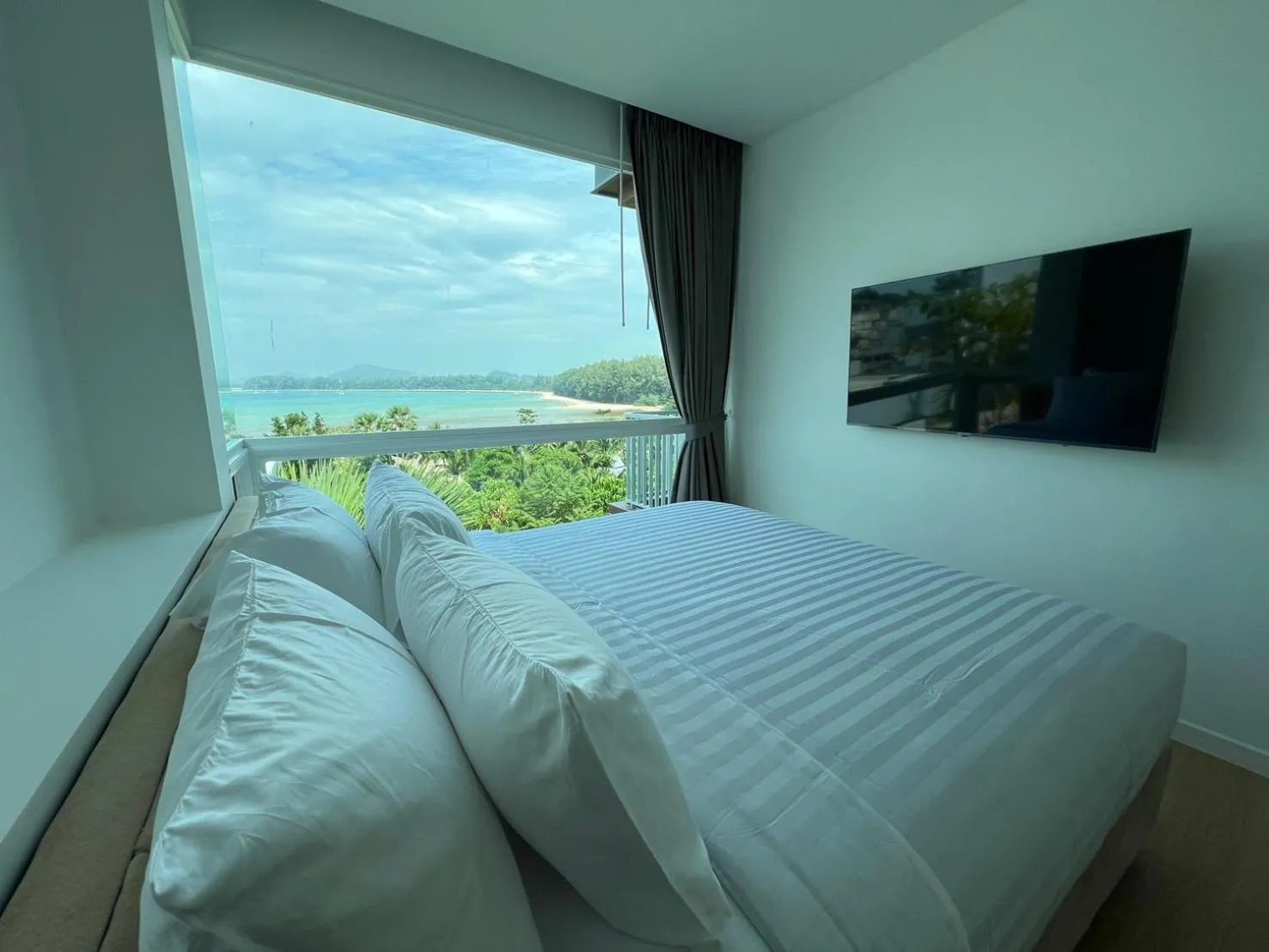 Bedroom, Bed in Beachfront Bliss at Naiyang Phuket by ALPHATEL