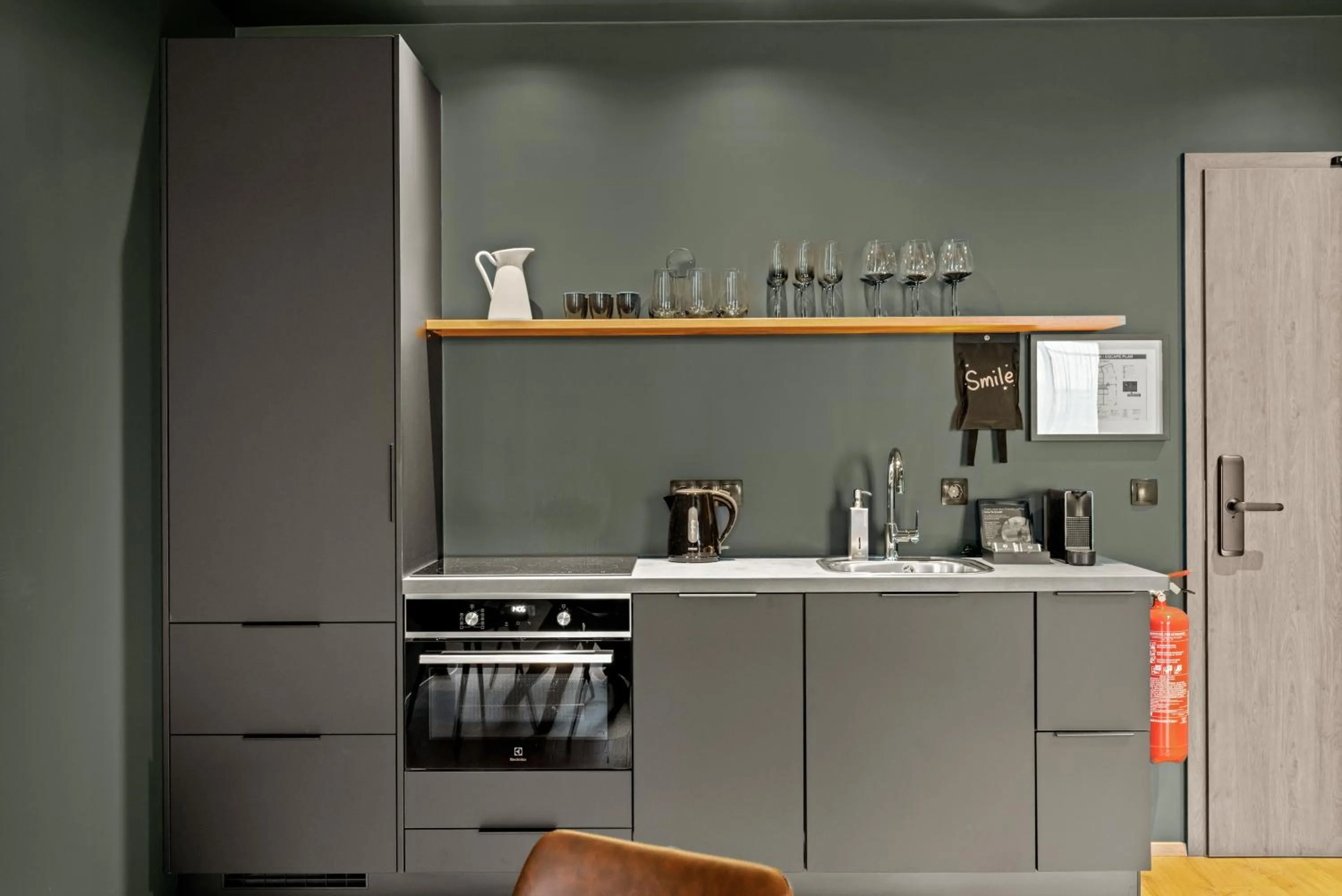 kitchen in Aurora Nooks Apartments by Heimaleiga