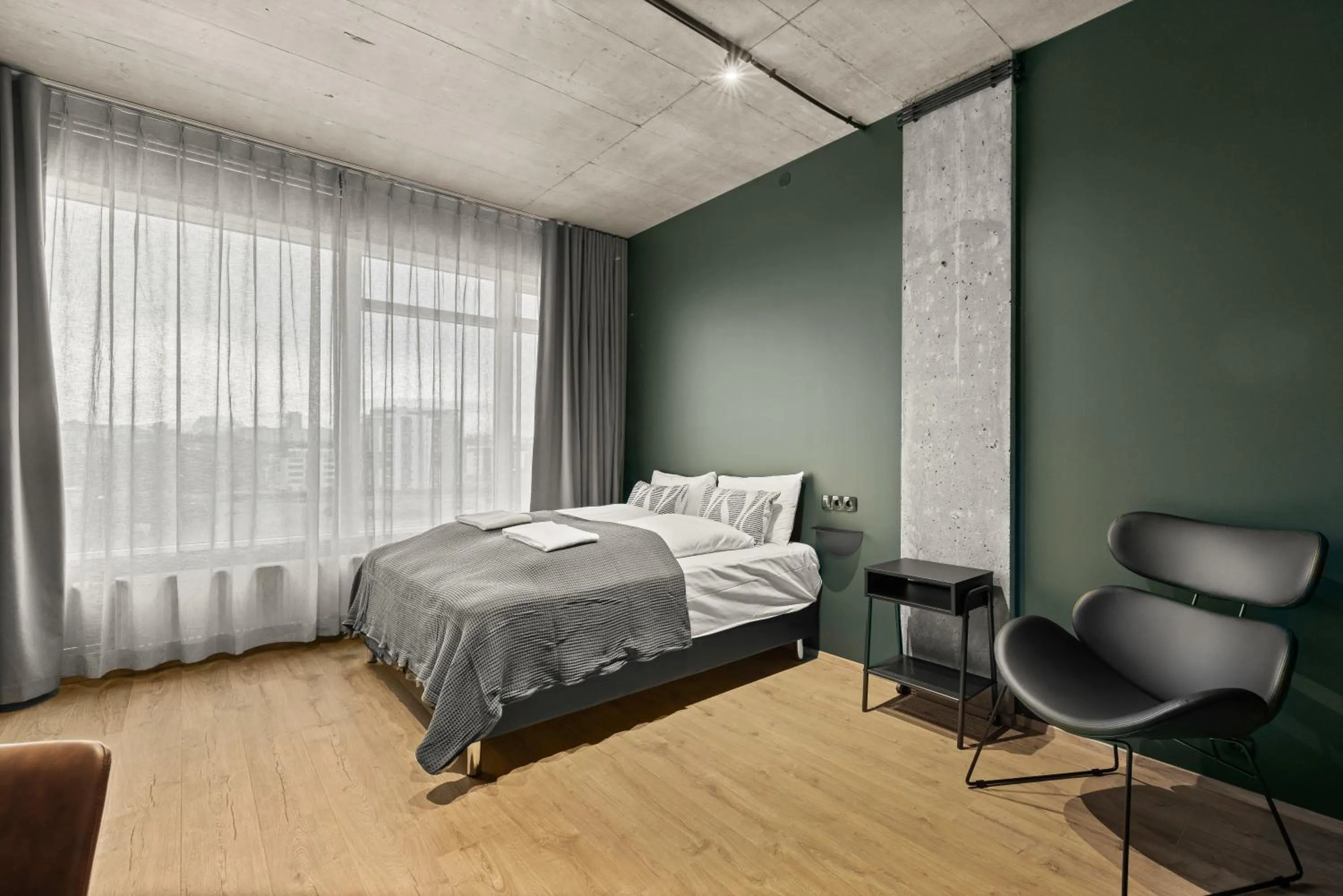 Bed in Aurora Nooks Apartments by Heimaleiga