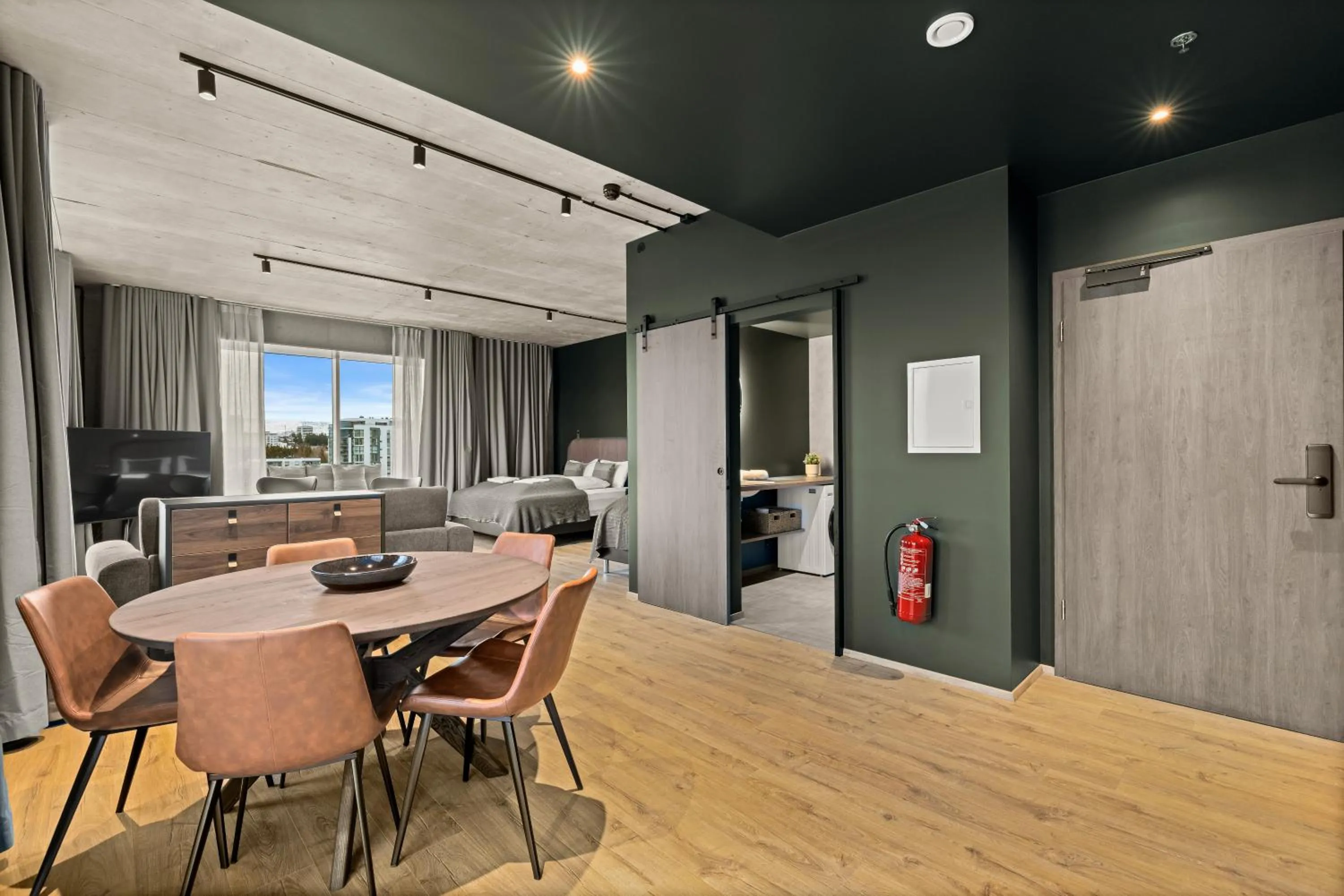 Photo of the whole room in Aurora Nooks Apartments by Heimaleiga