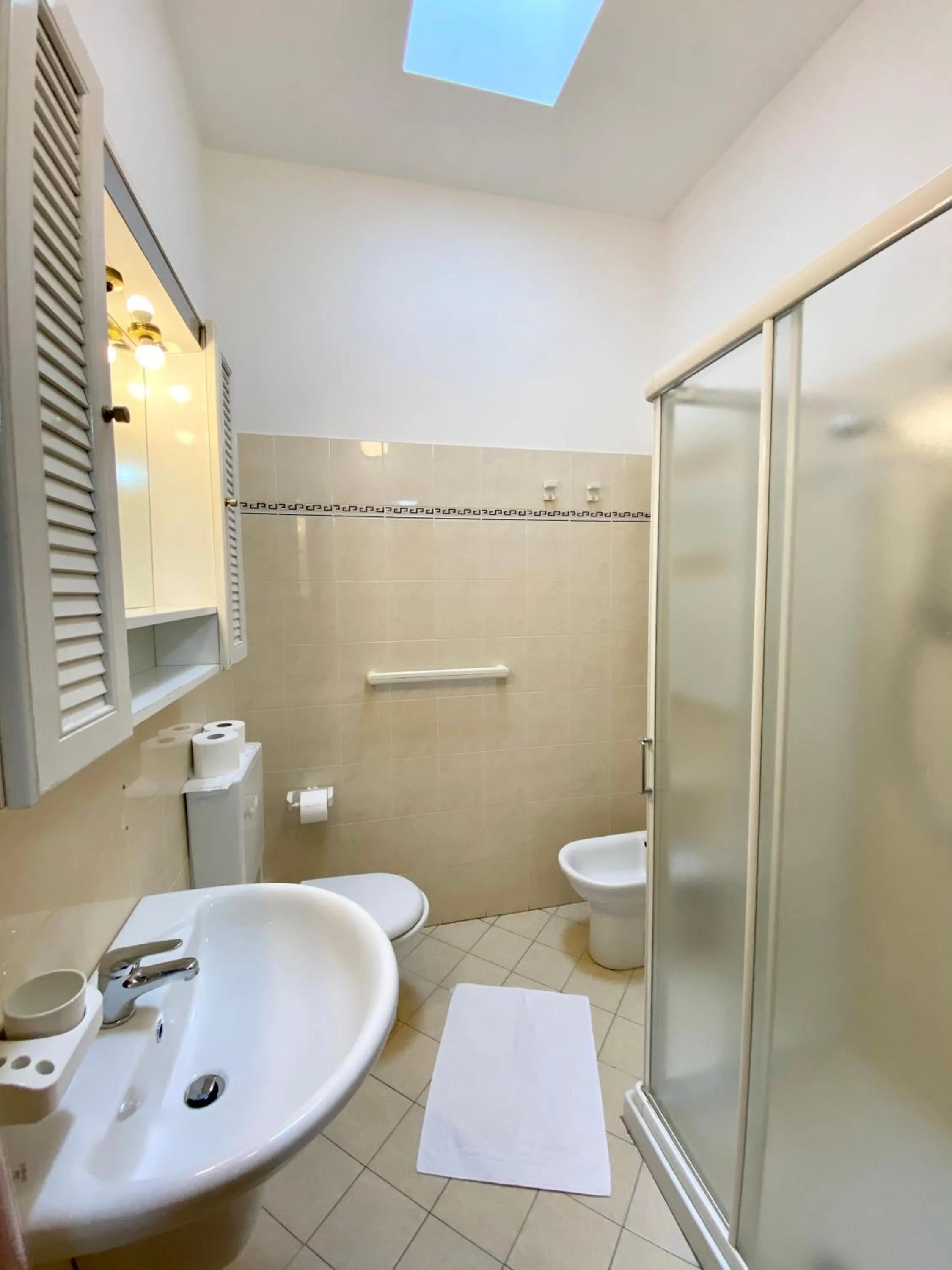 Shower in Albergo Villa Ada