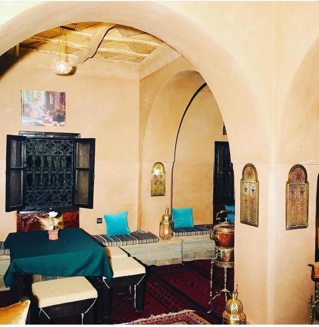 Seating area in Kasbah Ennakb