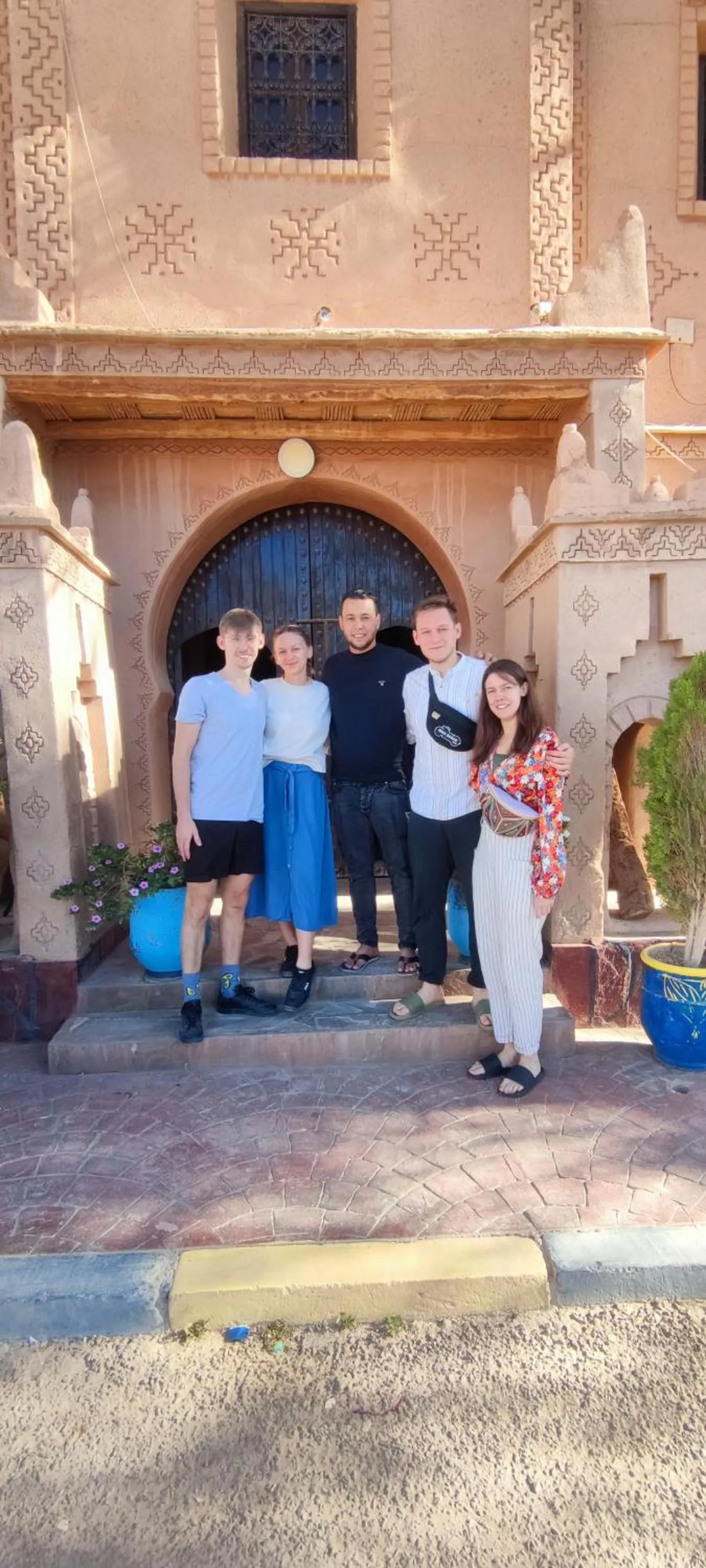 group of guests in Kasbah Ennakb