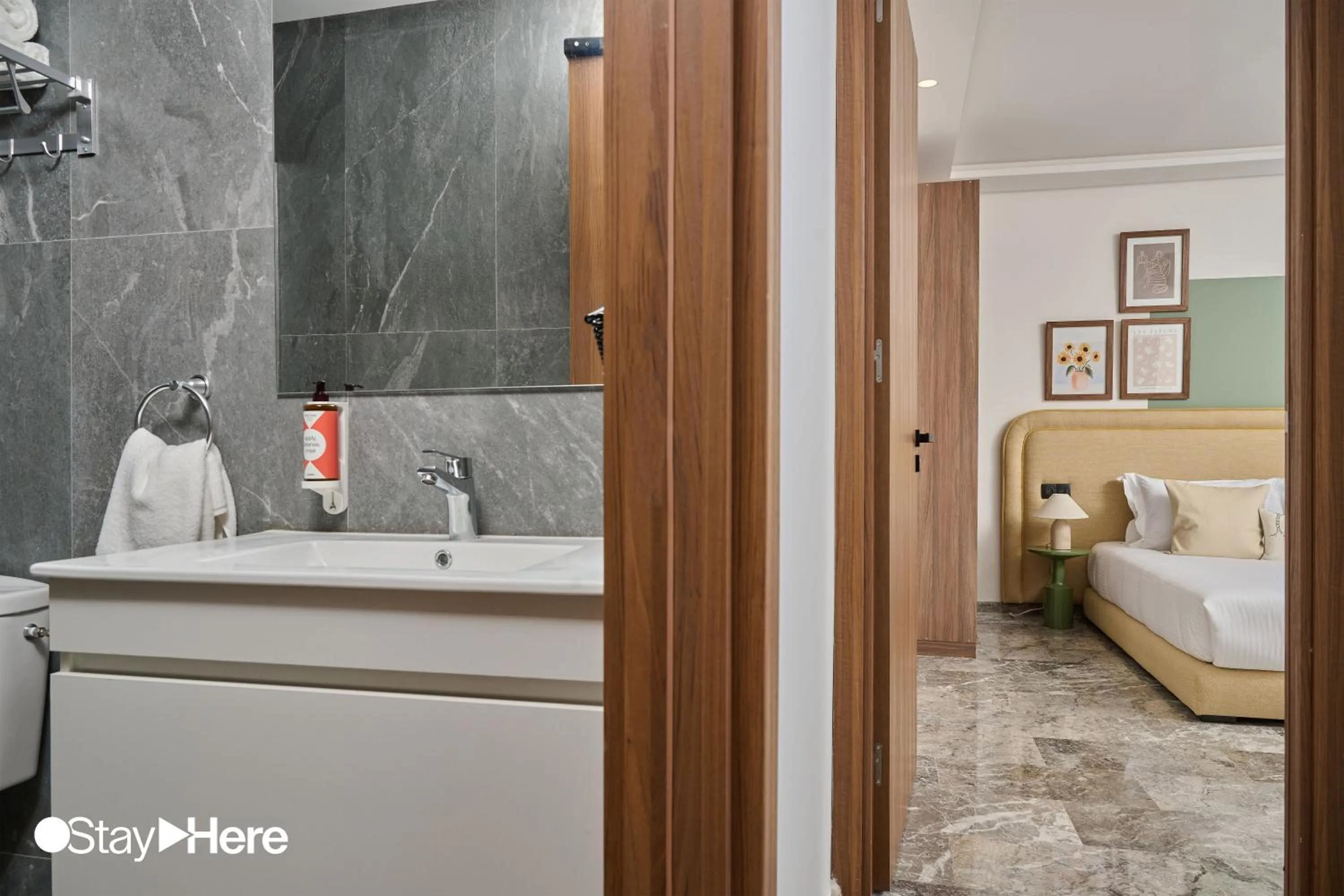 Bathroom, Bed in StayHere Casablanca - Oasis - Premium Residence