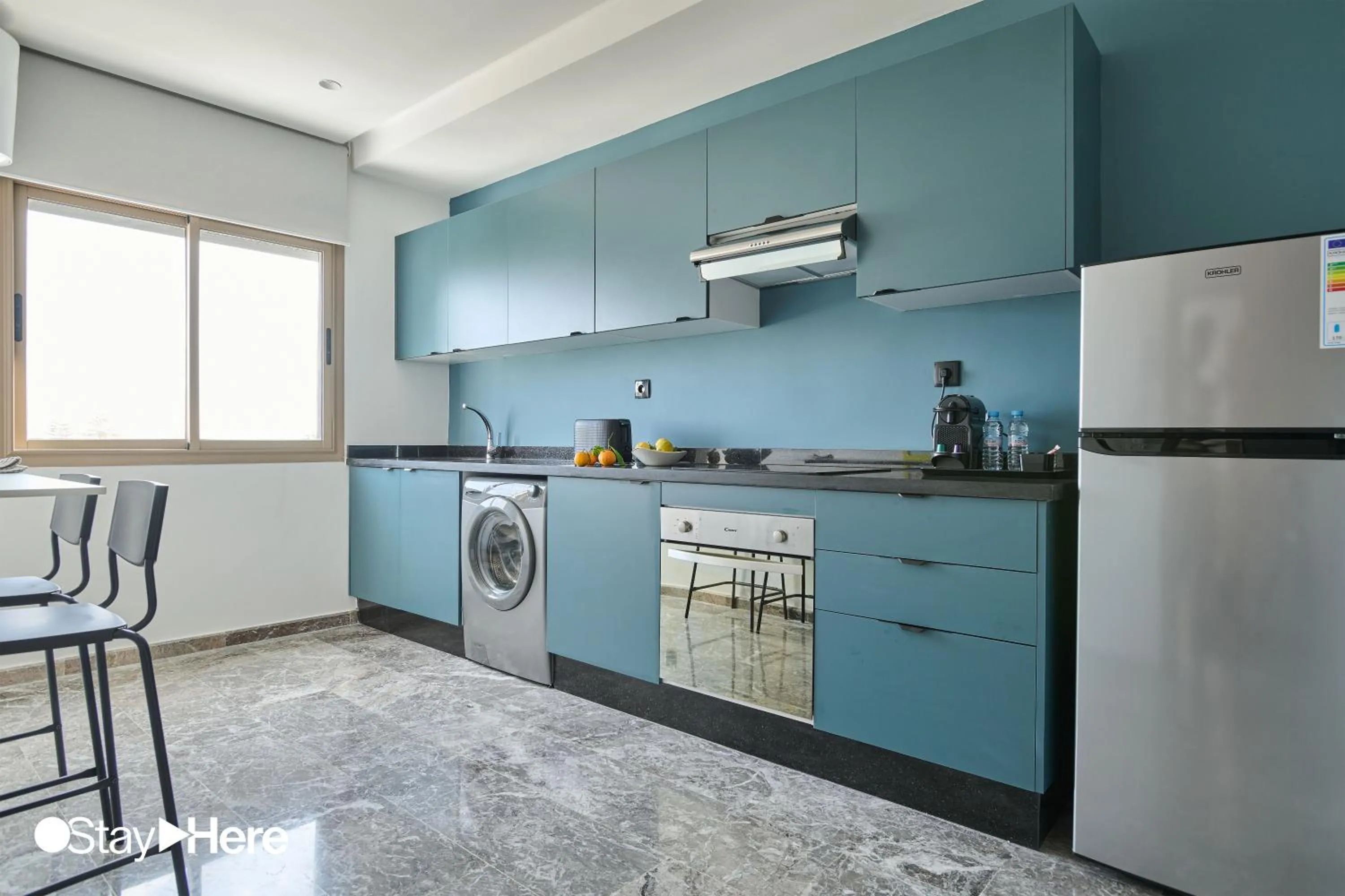Kitchen or kitchenette in StayHere Casablanca - Oasis - Premium Residence