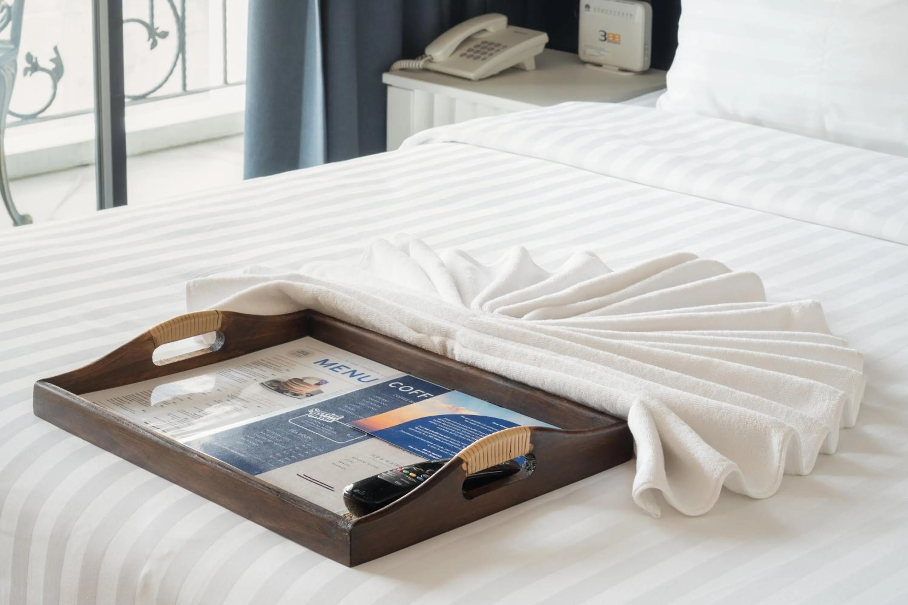 Bed in Skye Hotel Bangkok