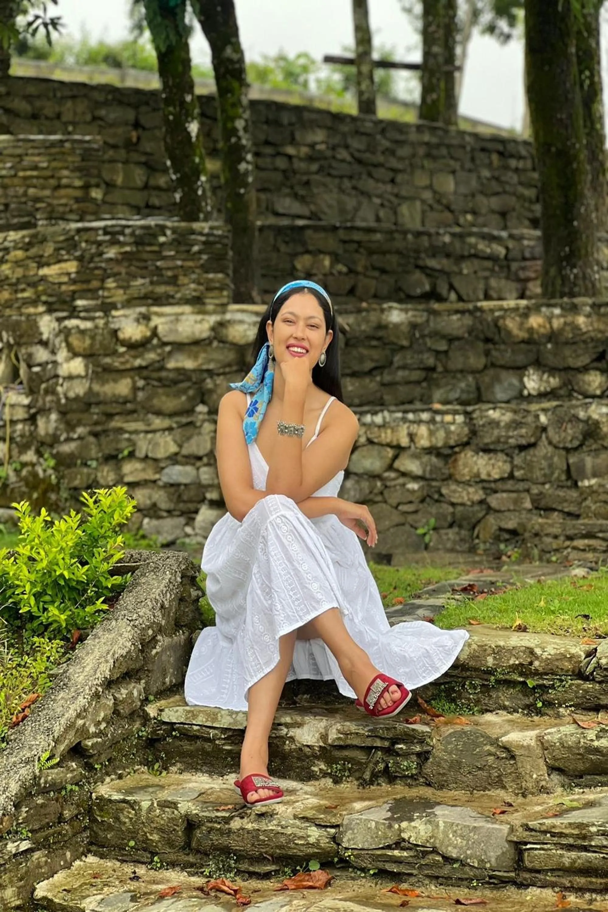group of guests in Nana Mountain Resort Mt Annapurna View