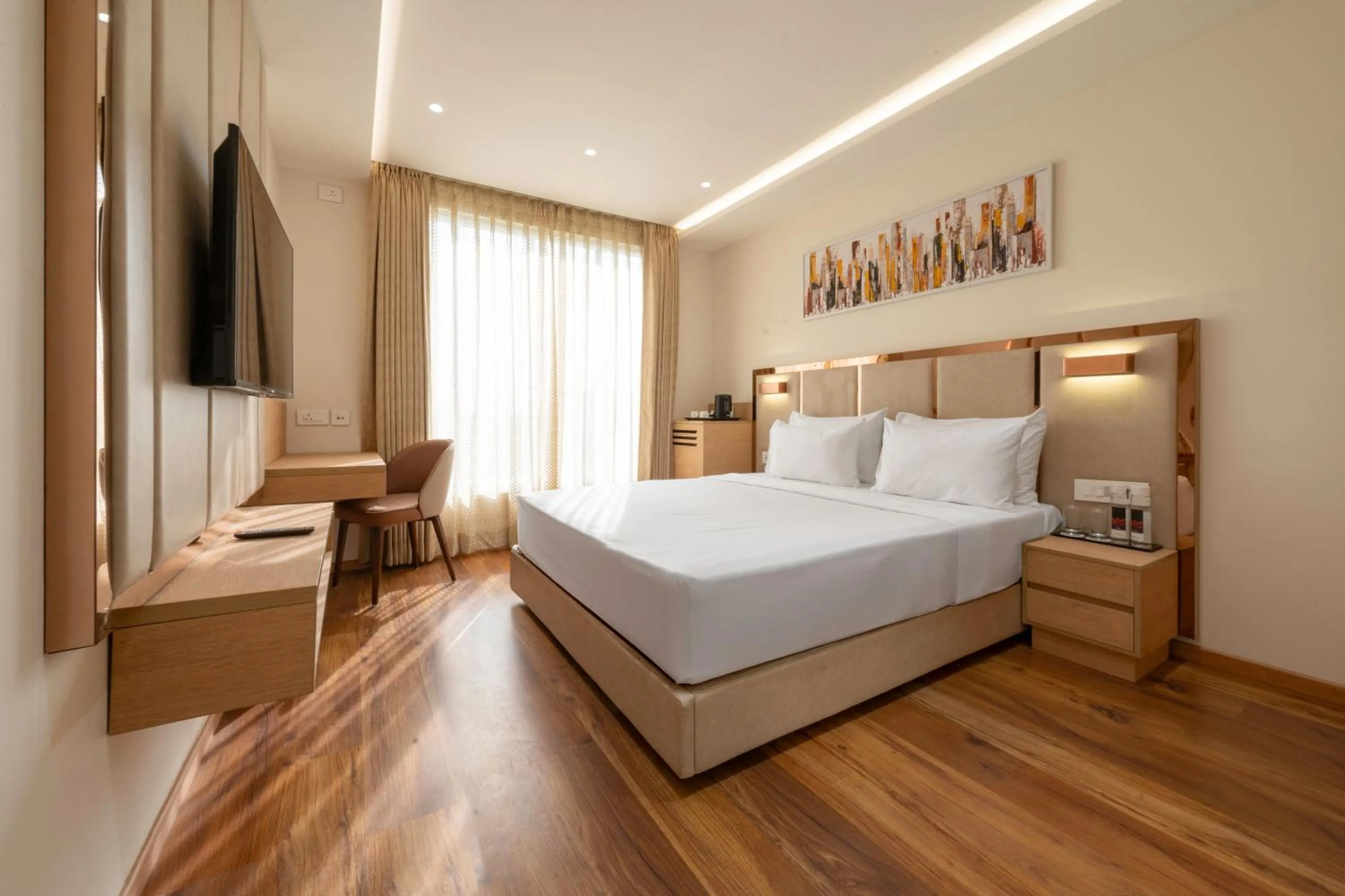 Photo of the whole room, Bed in Clarks Inn Indore