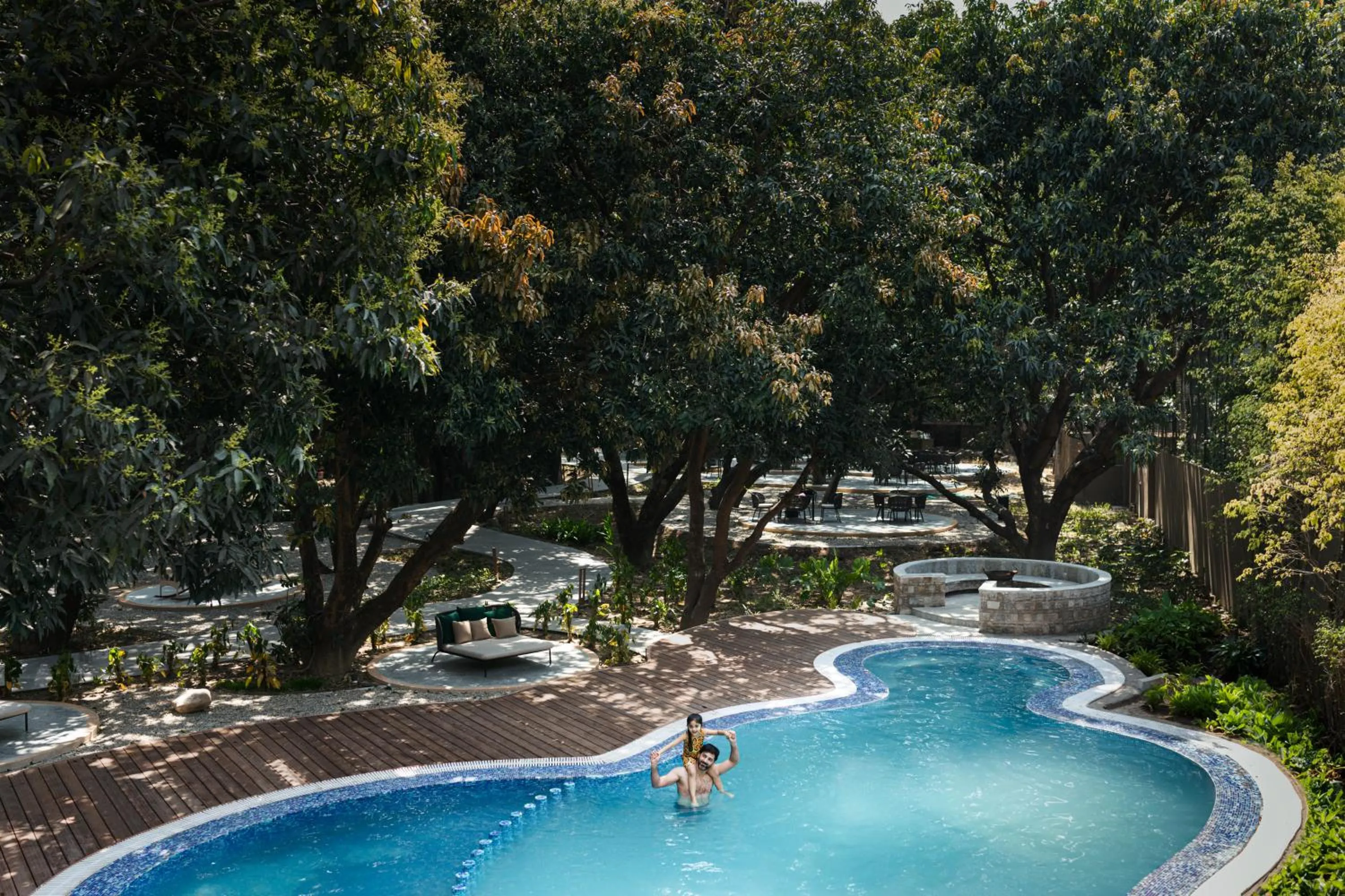 Swimming pool in ZANA Luxury Suites and Cottages, Dhikuli, Jim Corbett