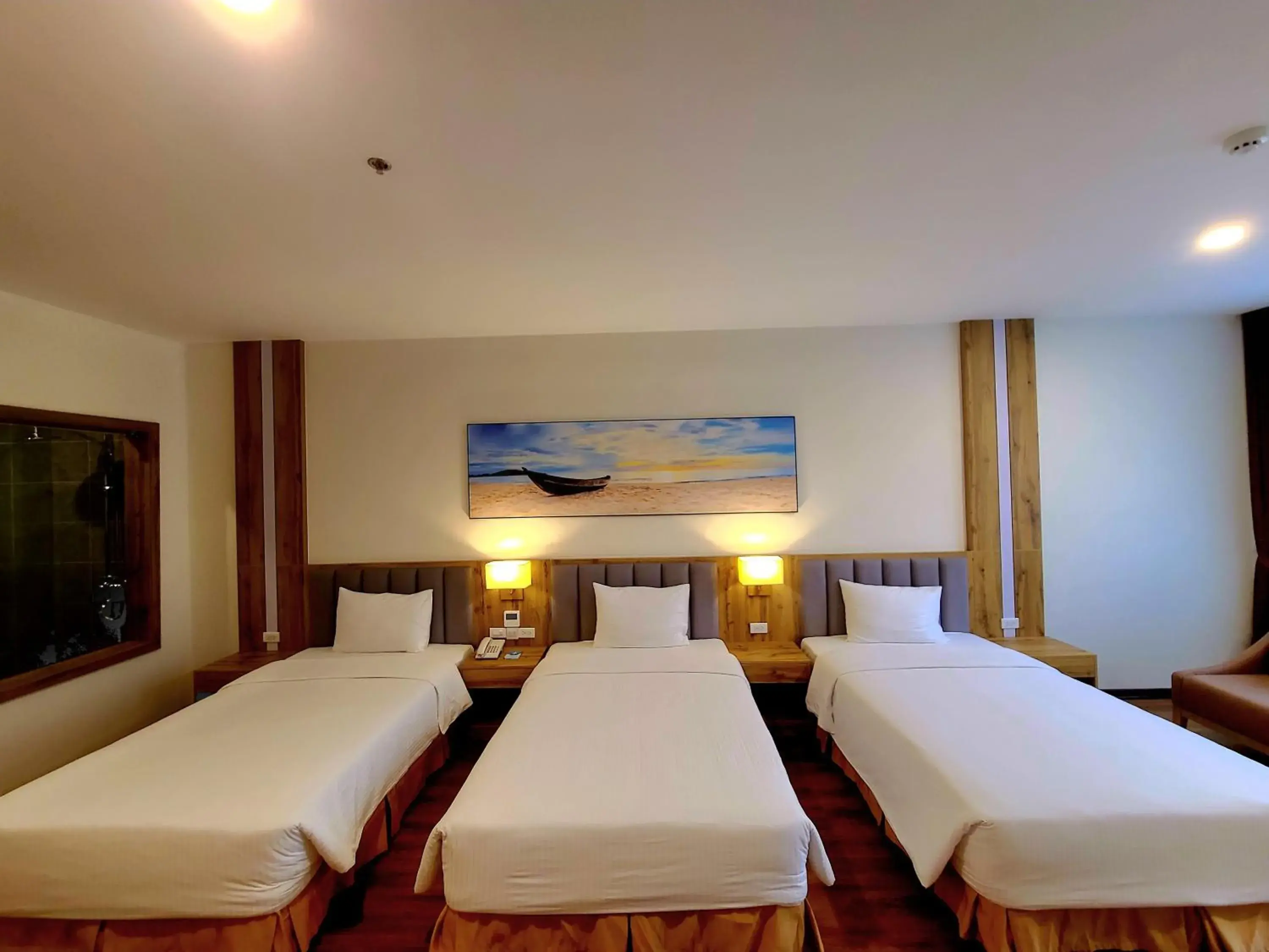 Bed in Muong Thanh Grand Cua Lo Hotel Bed in Muong Thanh Grand Cua Lo Hotel