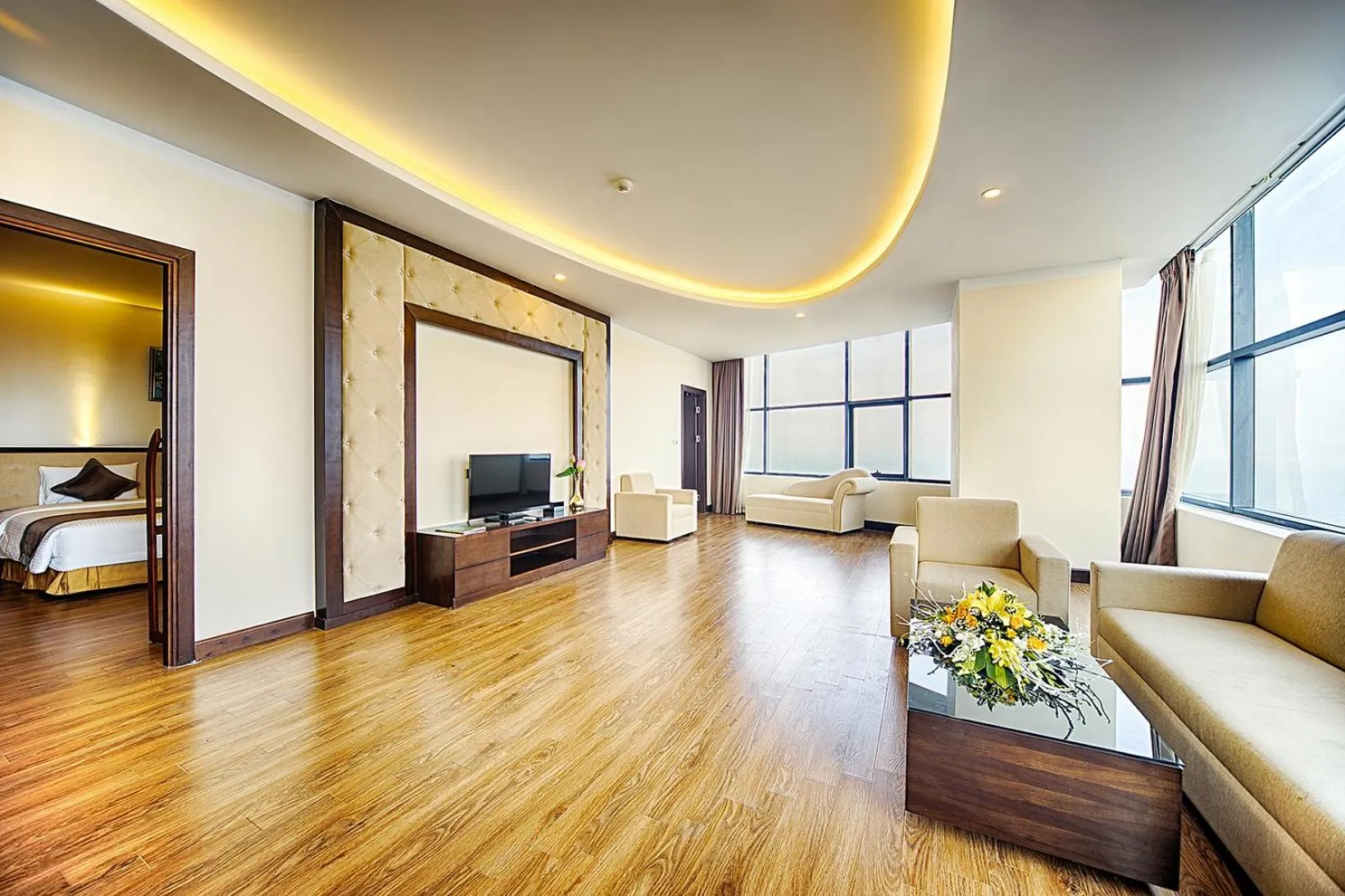 Text overlay in Muong Thanh Grand Cua Lo Hotel