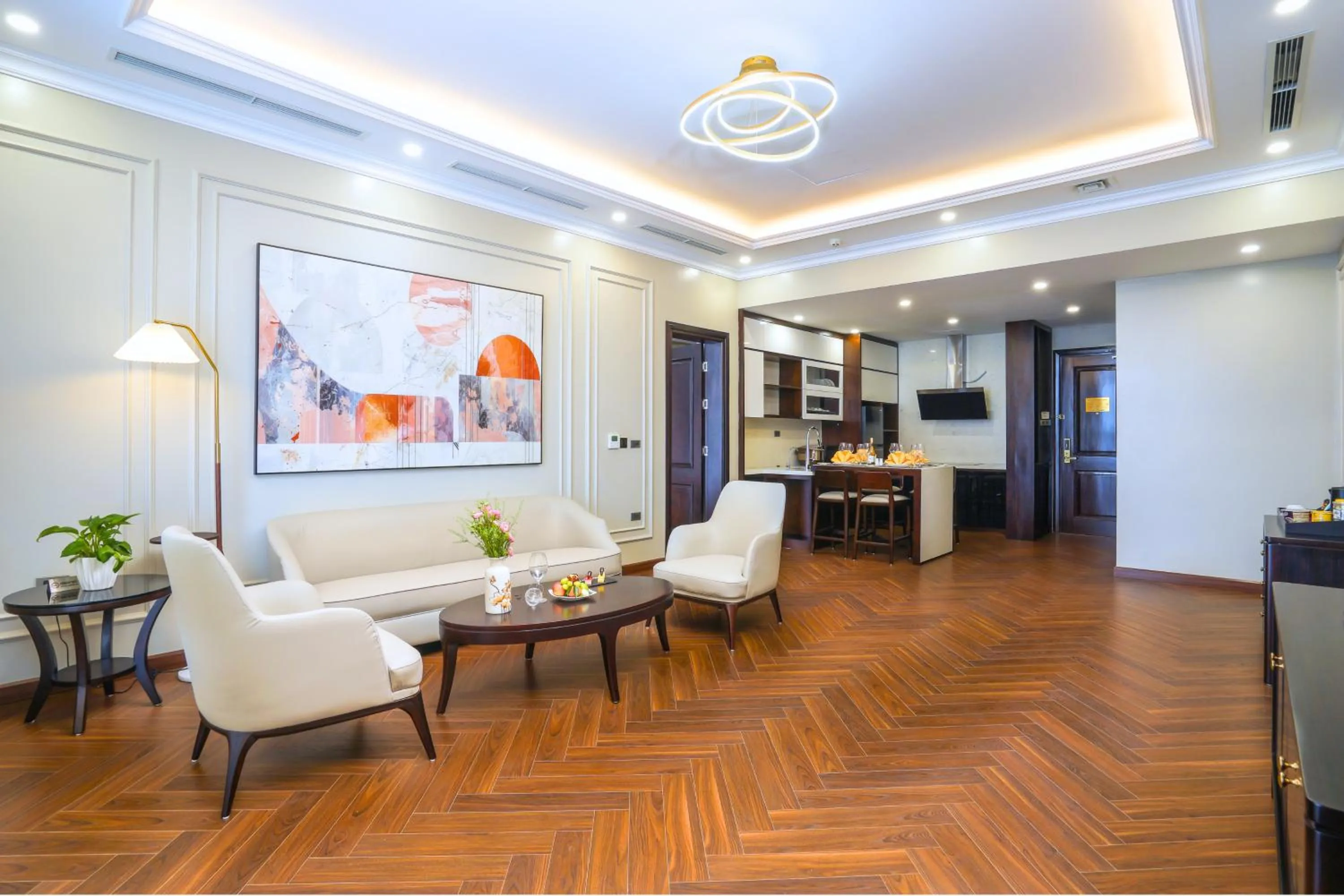 Kitchen or kitchenette in Adamo Hotel Hung Yen - Free Daily Access To The Jimjilbang