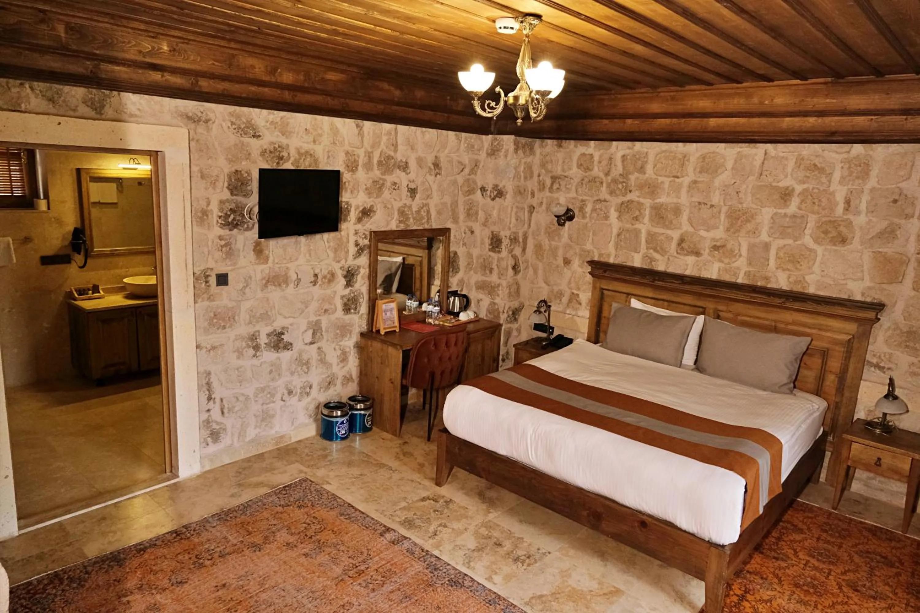 Bed in Unique Cappadocia Palace