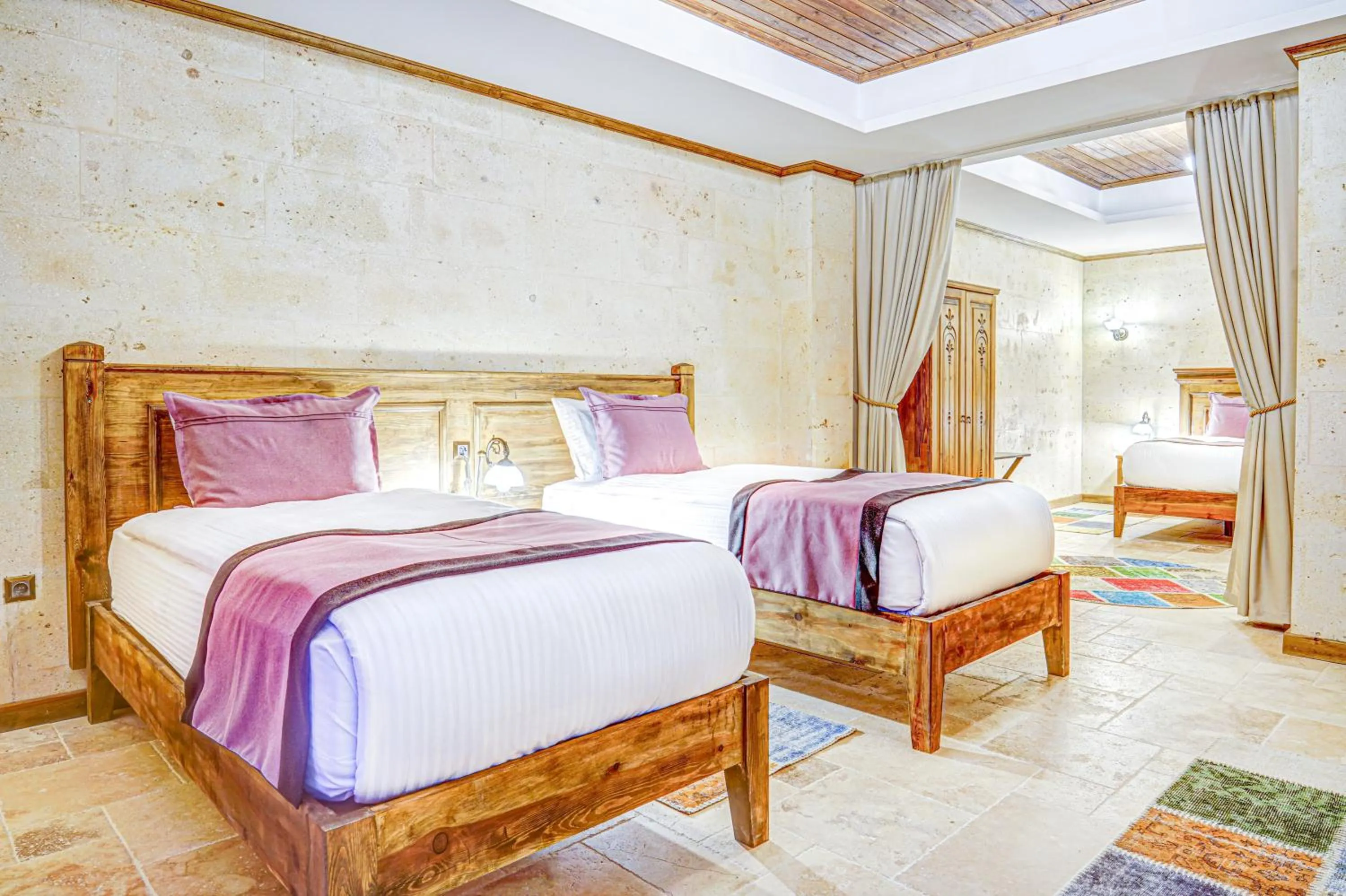 Bed in Unique Cappadocia Palace