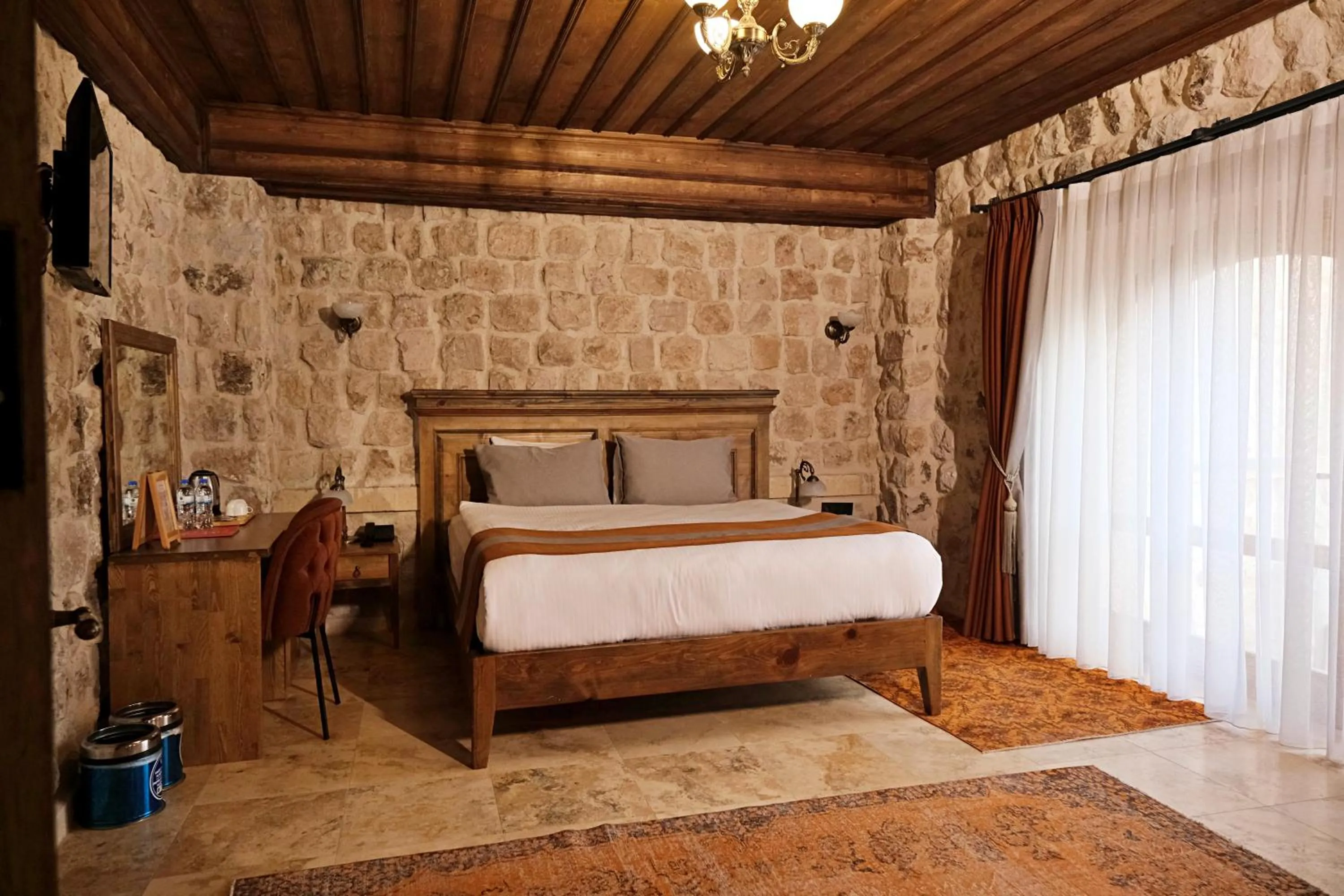 Bed in Unique Cappadocia Palace