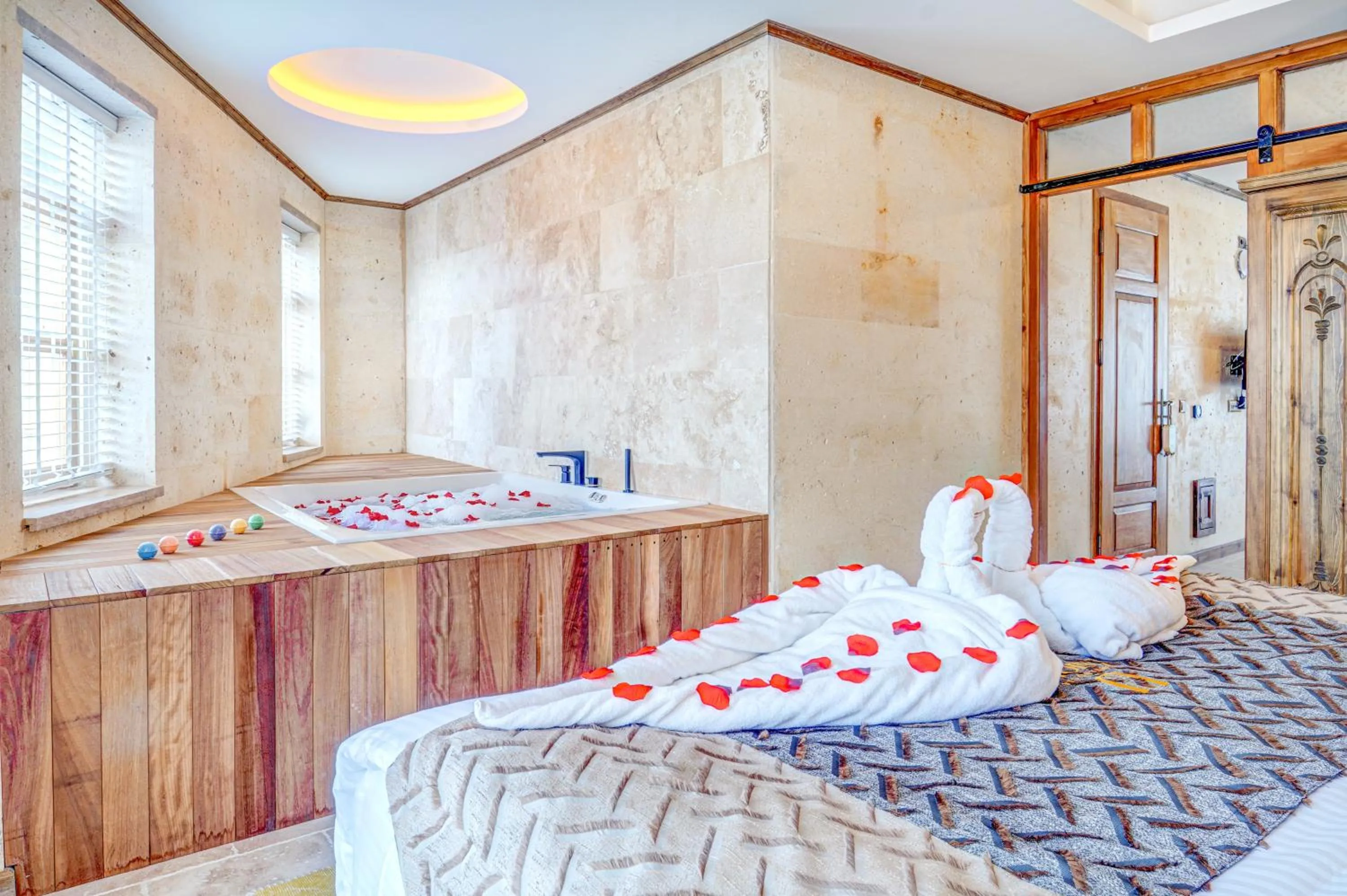 Bed in Unique Cappadocia Palace