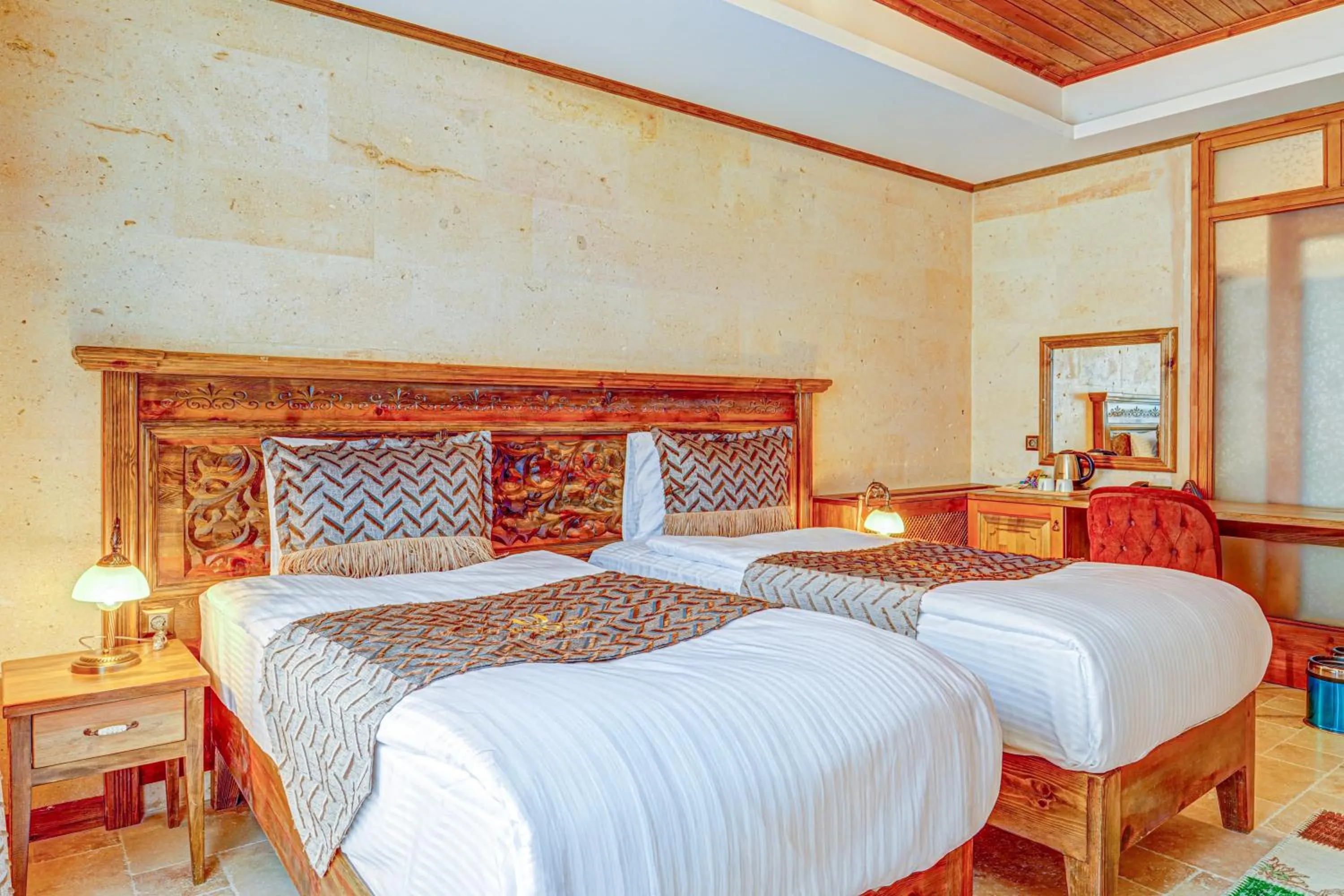 Bed in Unique Cappadocia Palace