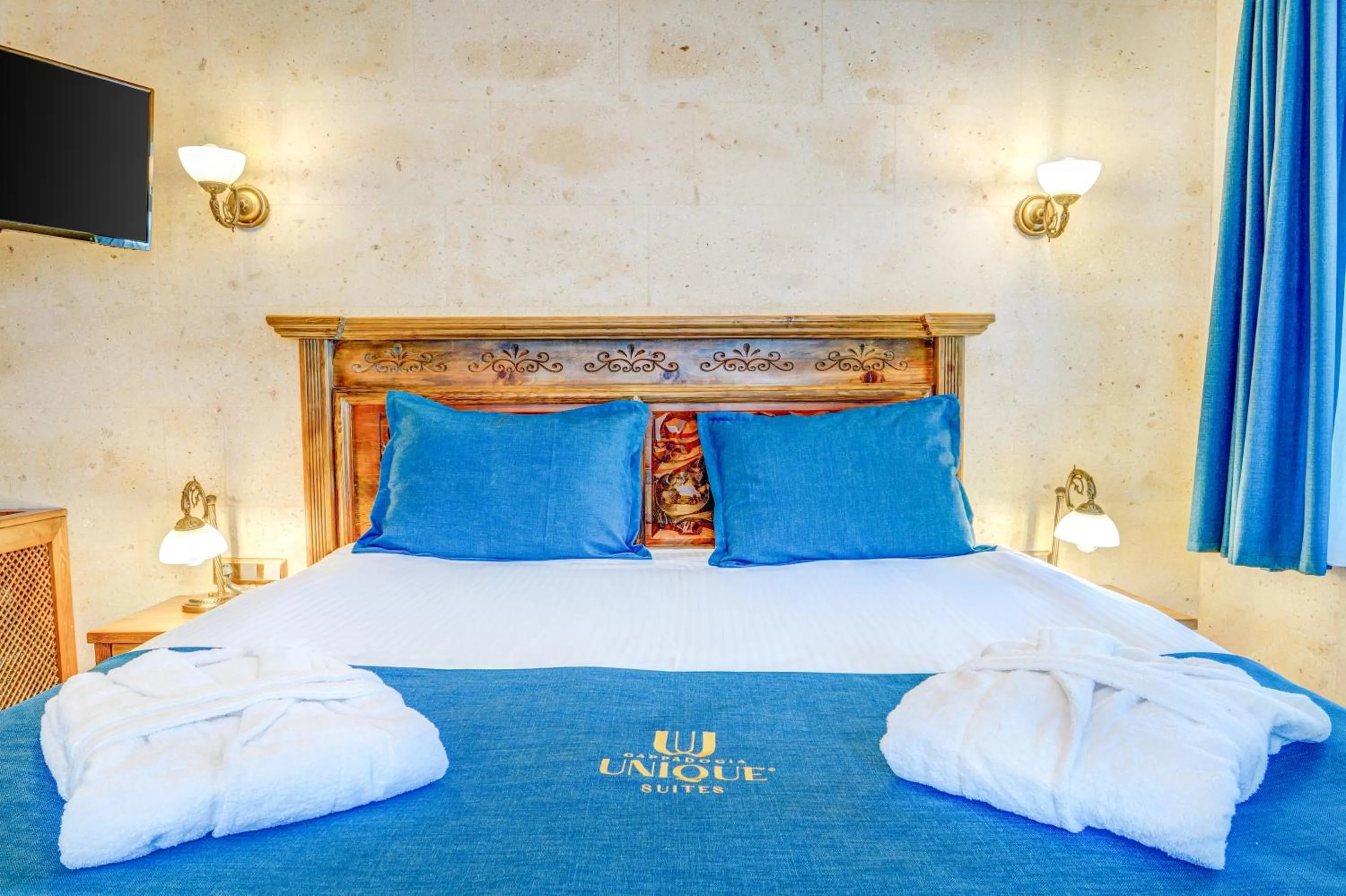 Bed in Unique Cappadocia Palace