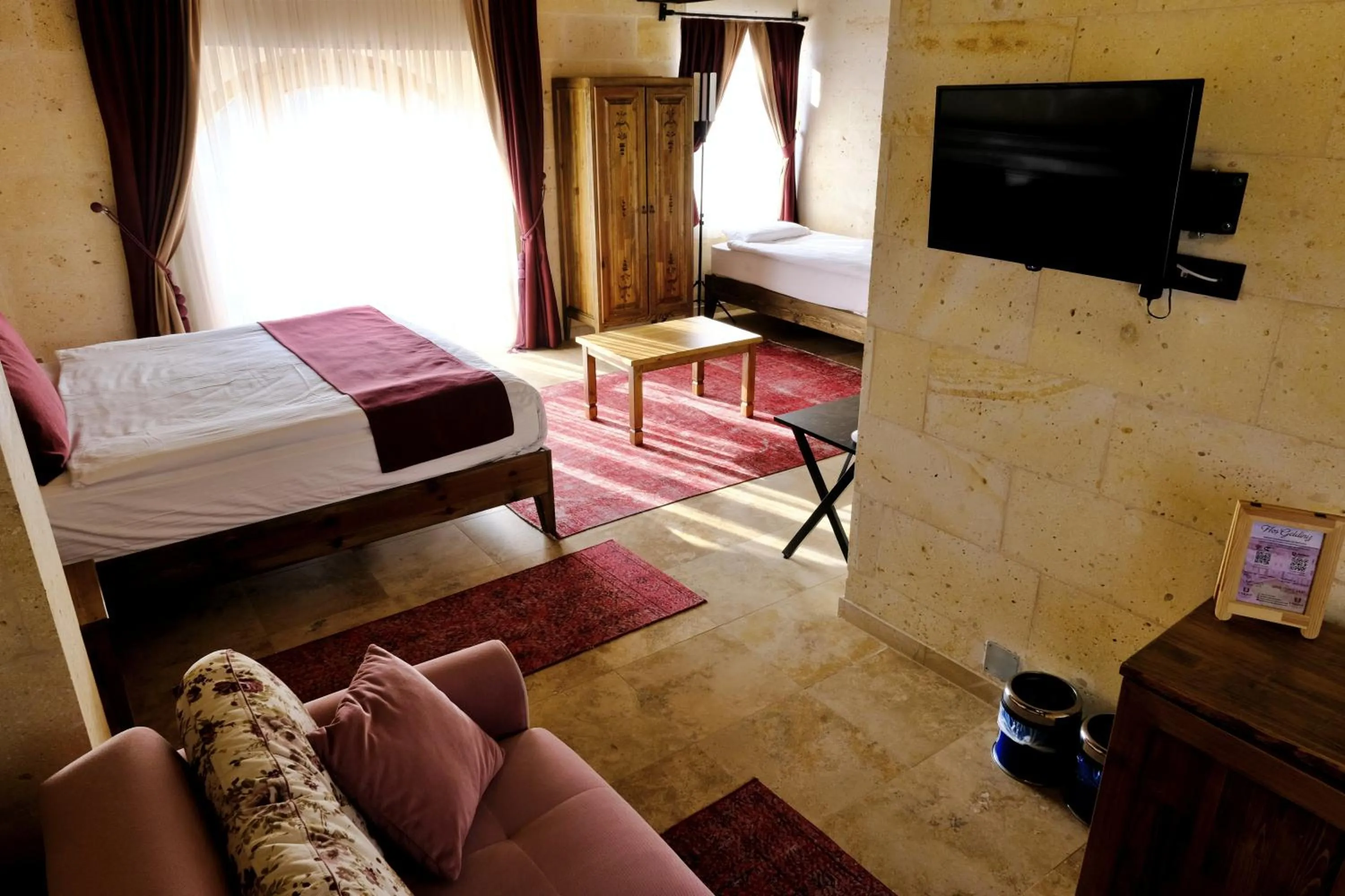 Bed in Unique Cappadocia Palace