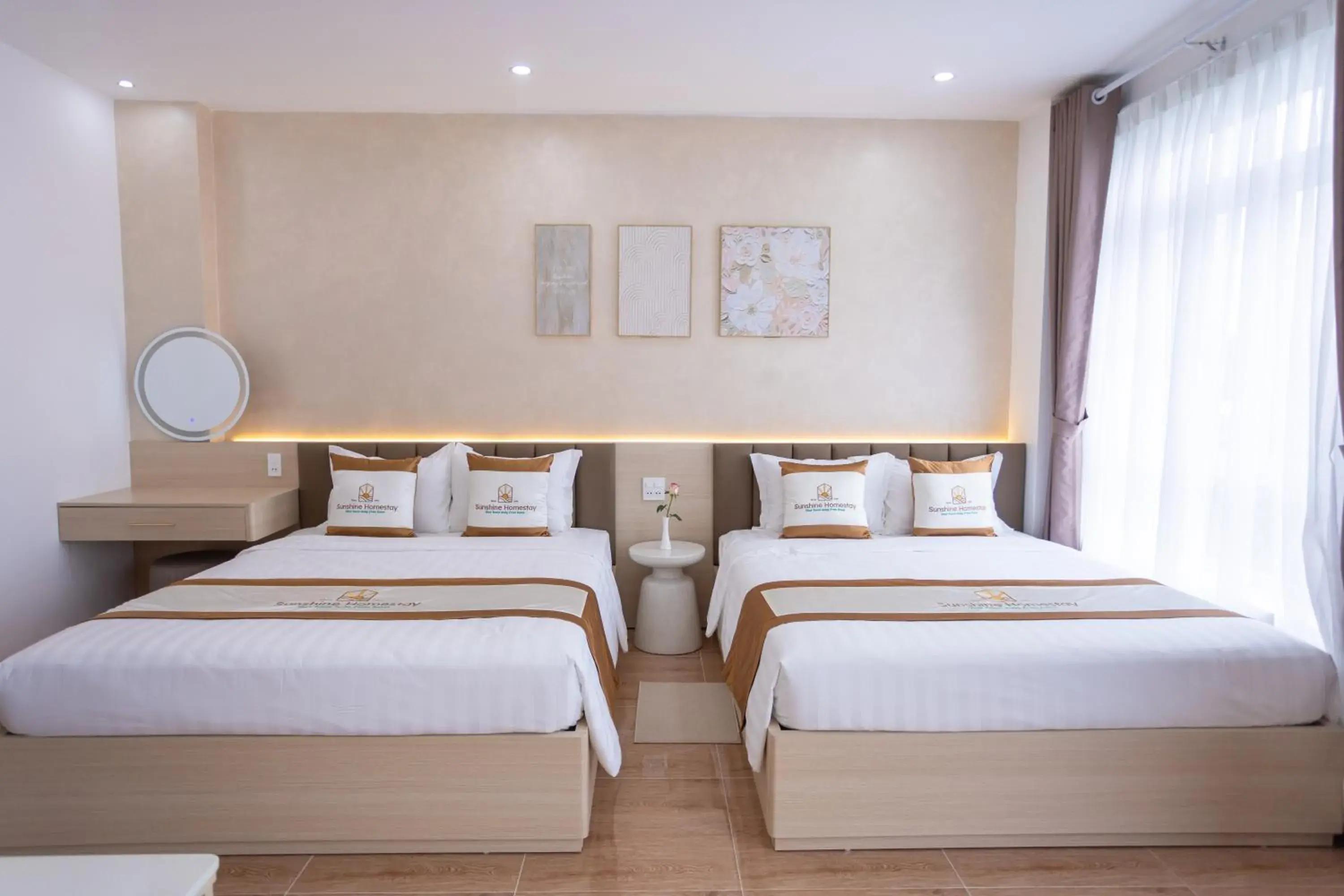 Bed in Sunshine Homestay Bạc Liêu Bed in Sunshine Homestay Bạc Liêu