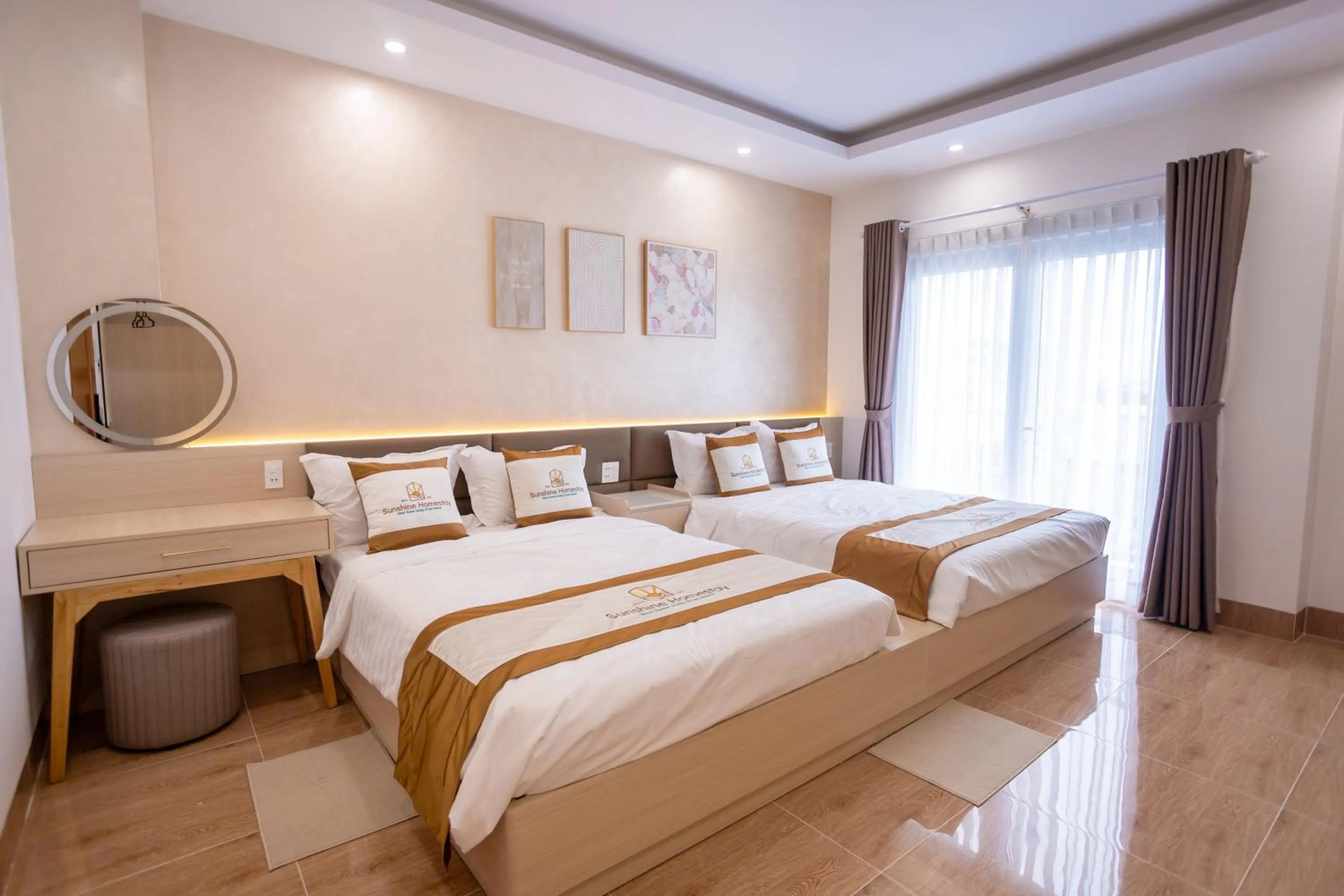 Balcony/Terrace, Bed in Sunshine Homestay Bạc Liêu