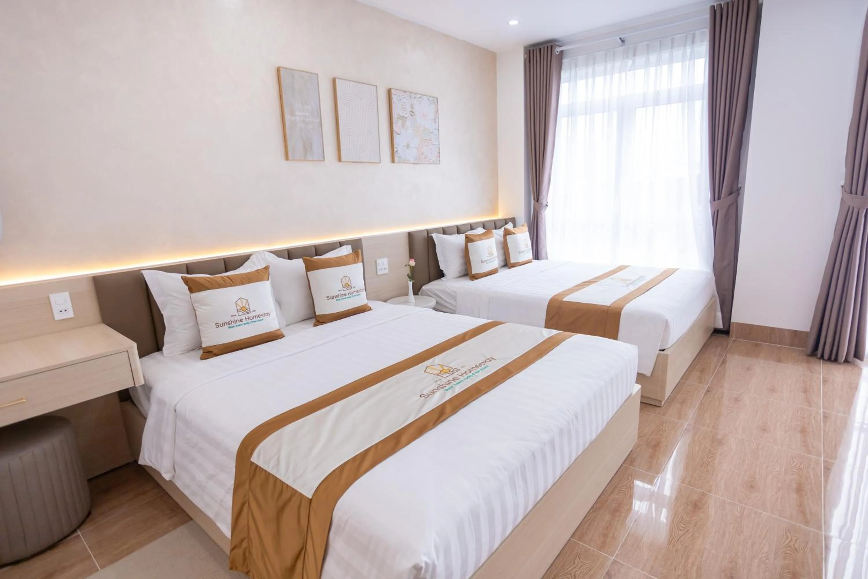 Bed in Sunshine Homestay Bạc Liêu