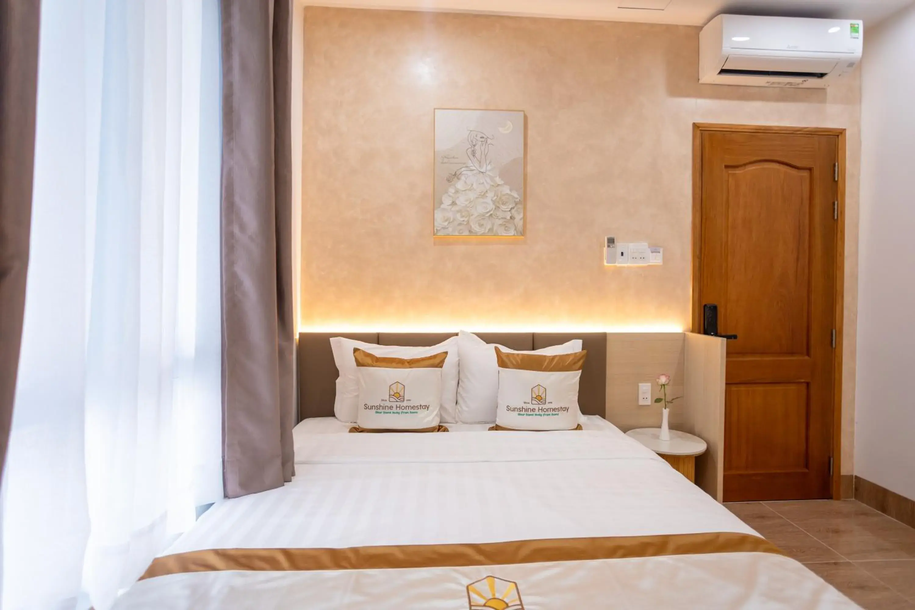 Bed in Sunshine Homestay Bạc Liêu Bed in Sunshine Homestay Bạc Liêu