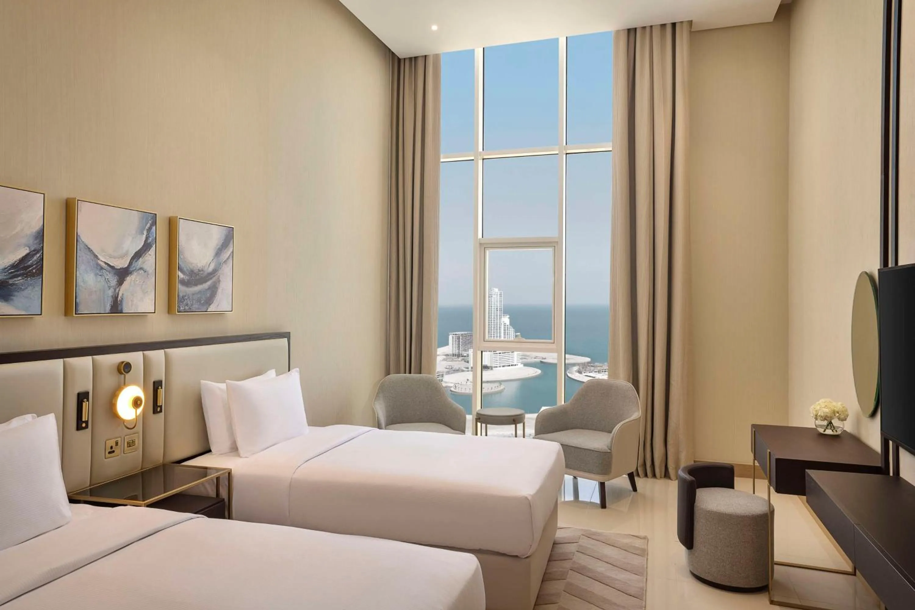 Bed in Hilton Bahrain City Centre Hotel & Residences