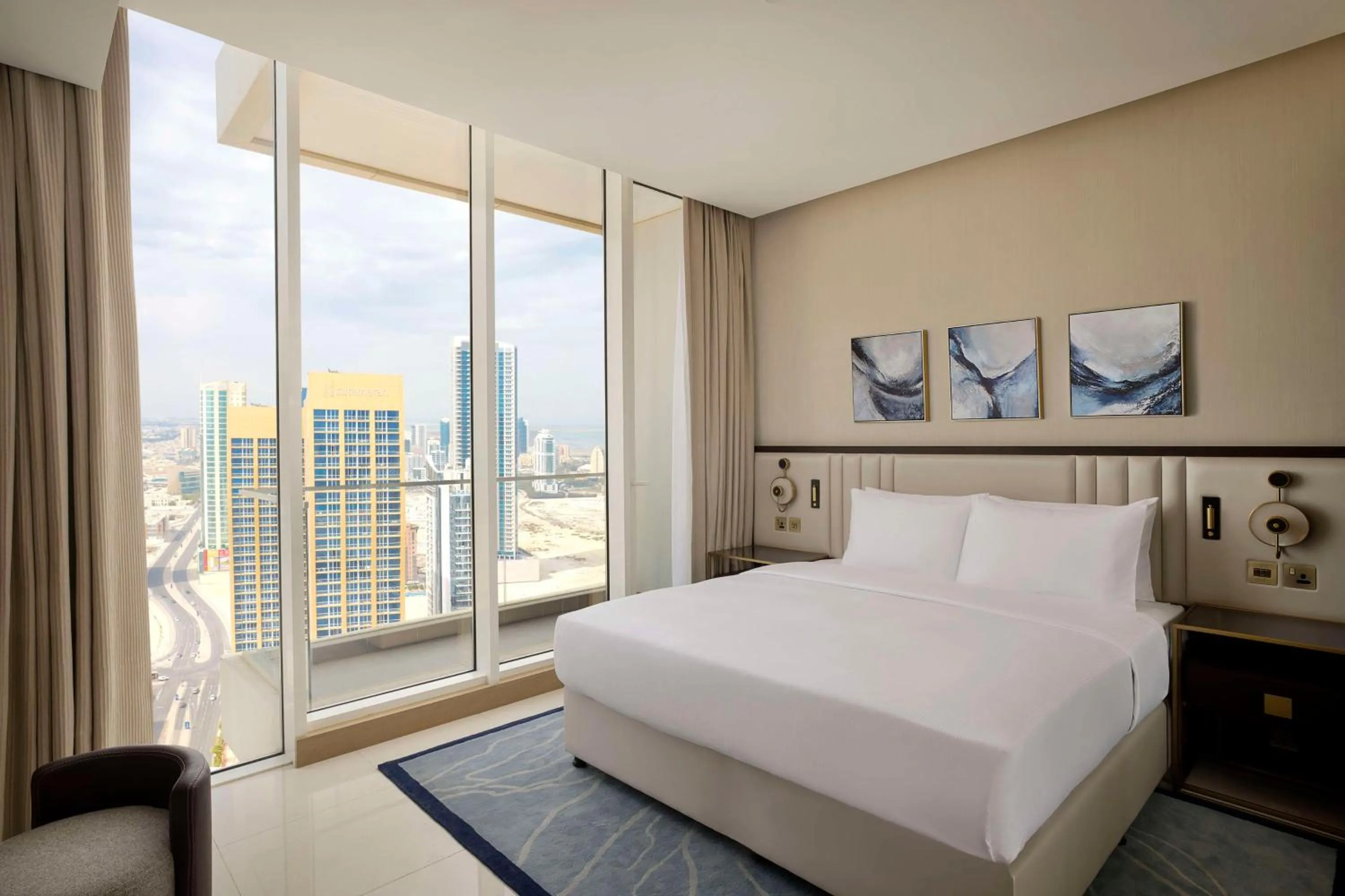 Bed in Hilton Bahrain City Centre Hotel & Residences