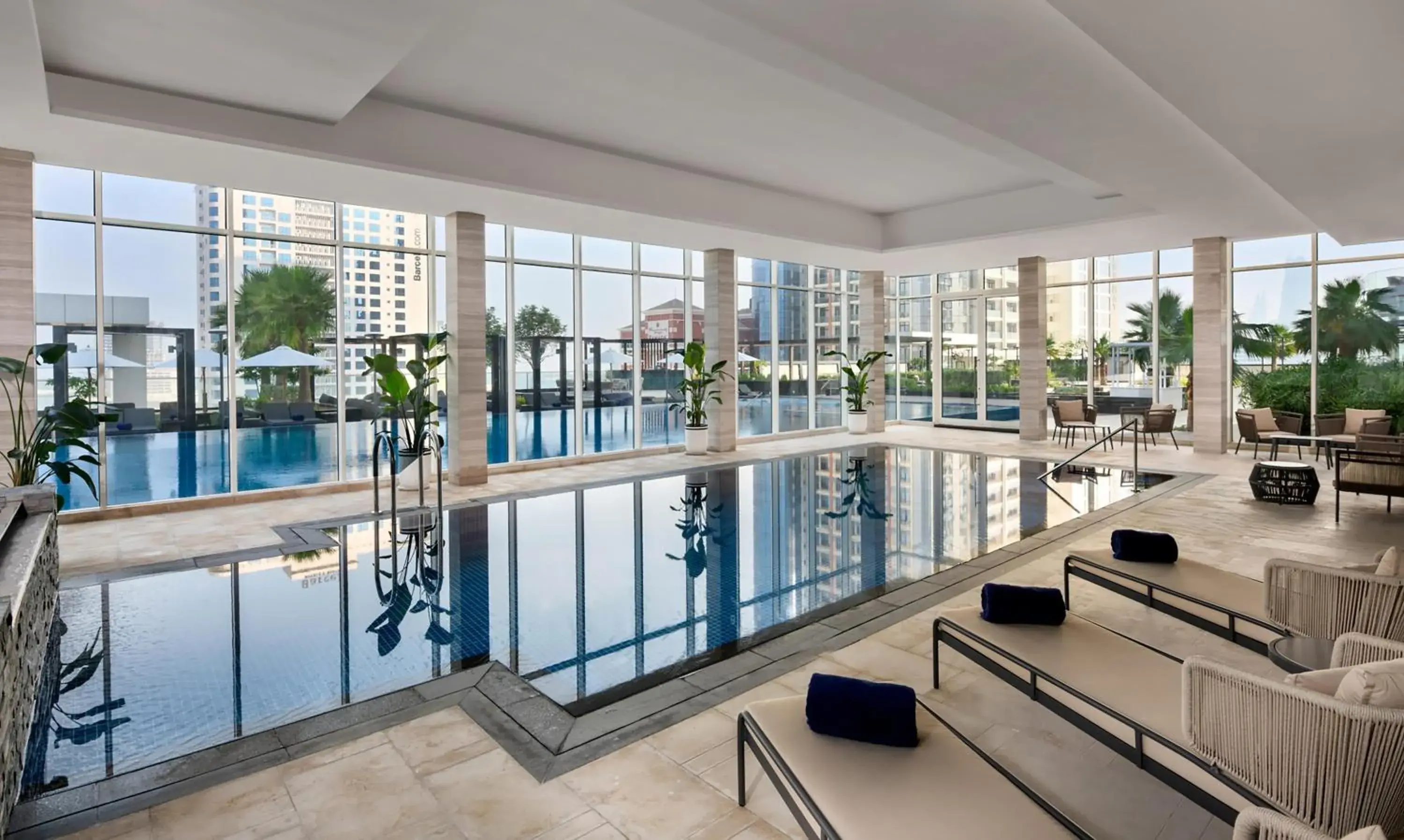 Pool view in Hilton Bahrain City Centre Hotel & Residences Pool view in Hilton Bahrain City Centre Hotel & Residences