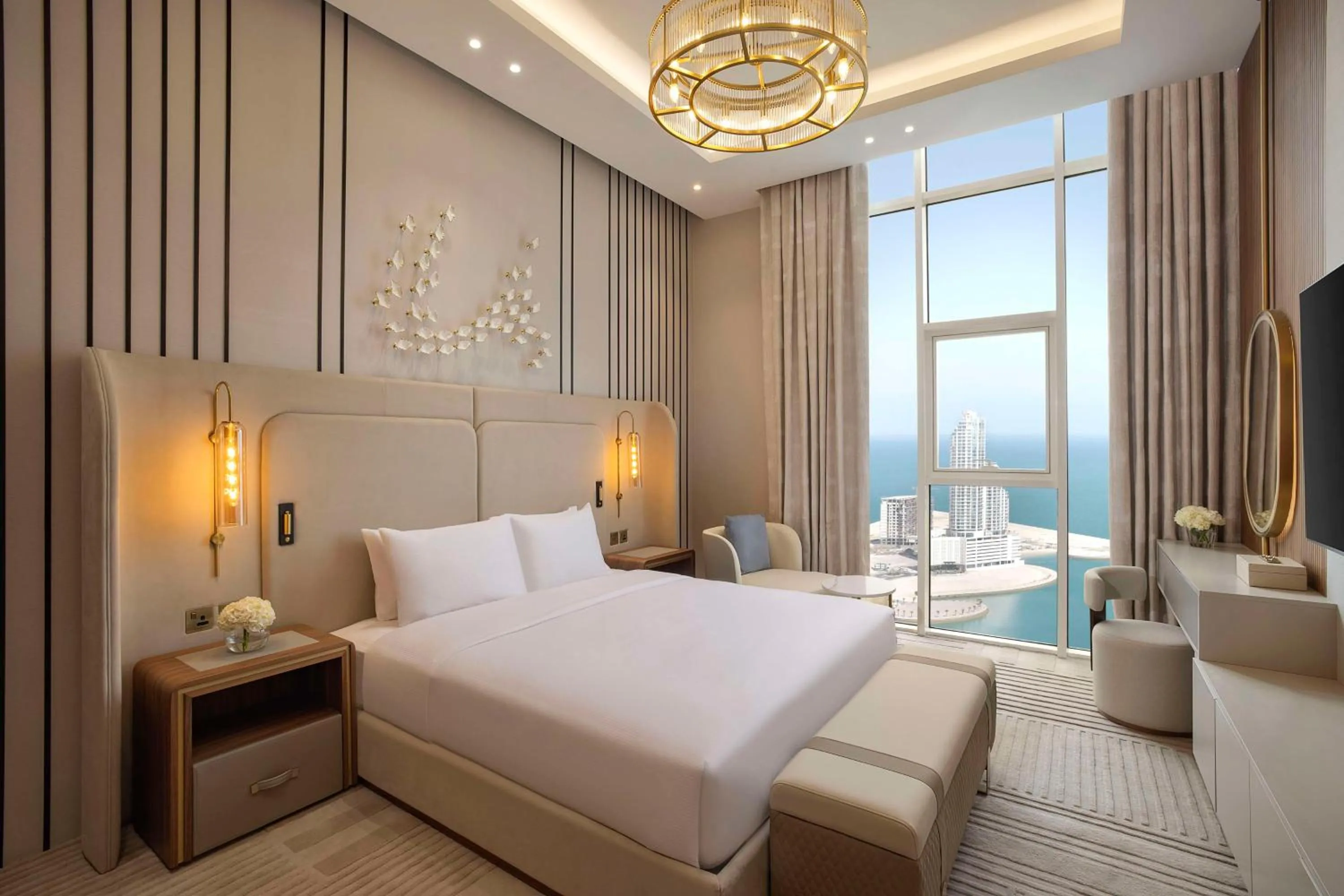 Bed in Hilton Bahrain City Centre Hotel & Residences