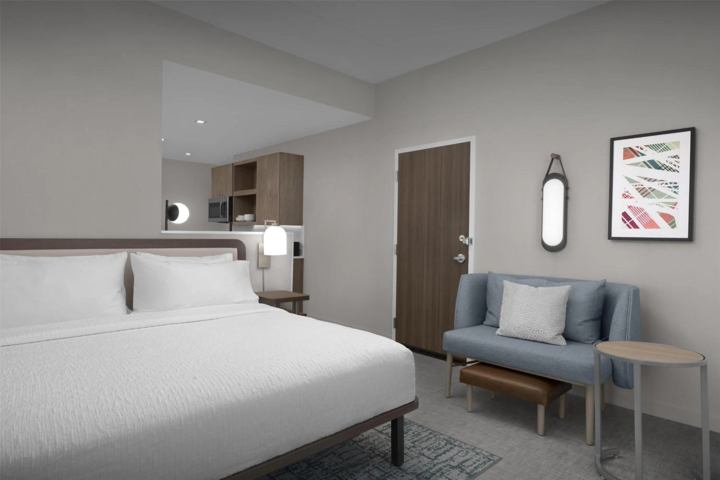 Bed in Homewood Suites By Hilton Columbia Downtown