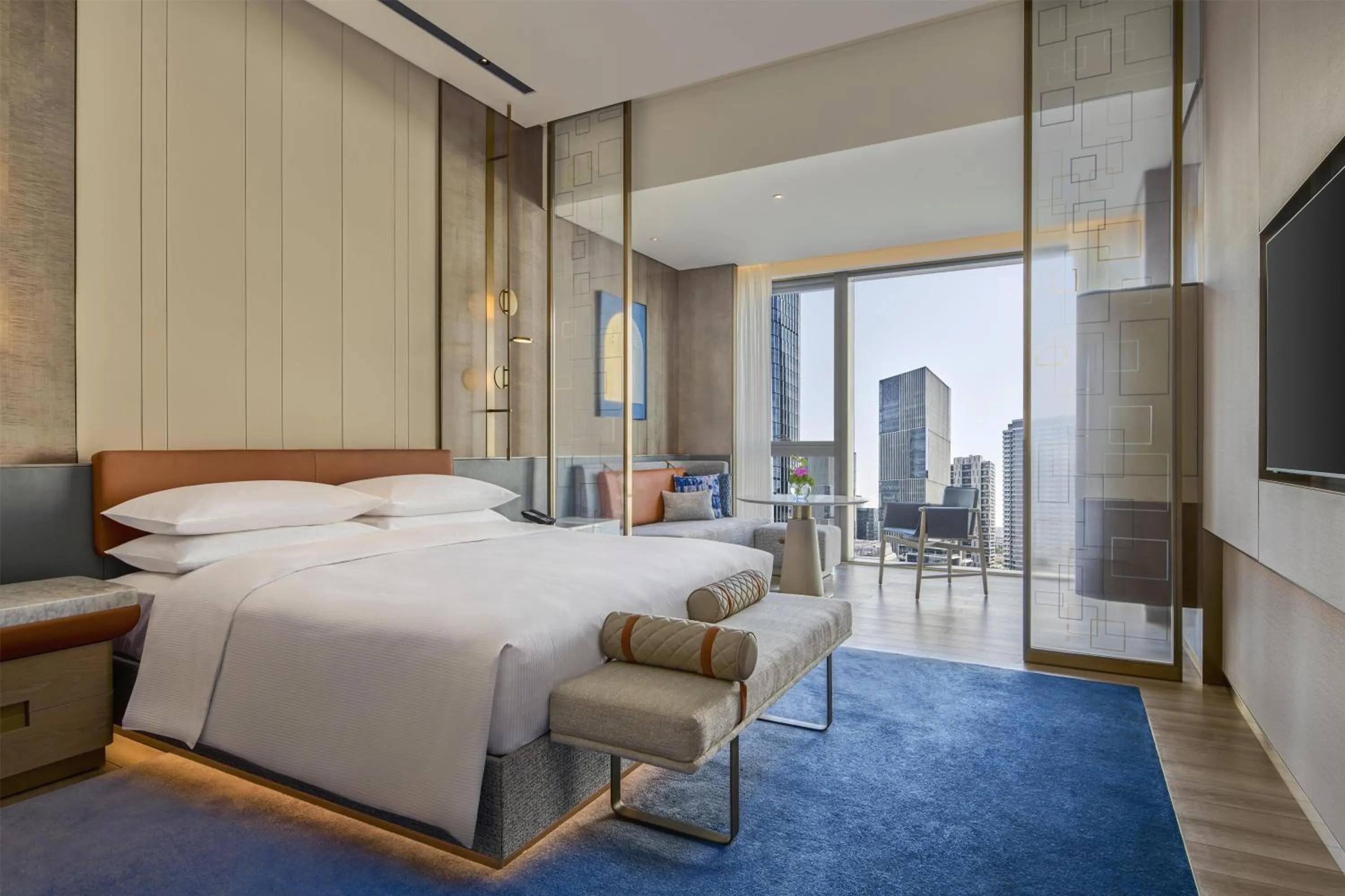 Bed in Hilton Shanghai Zhangjiang Science City