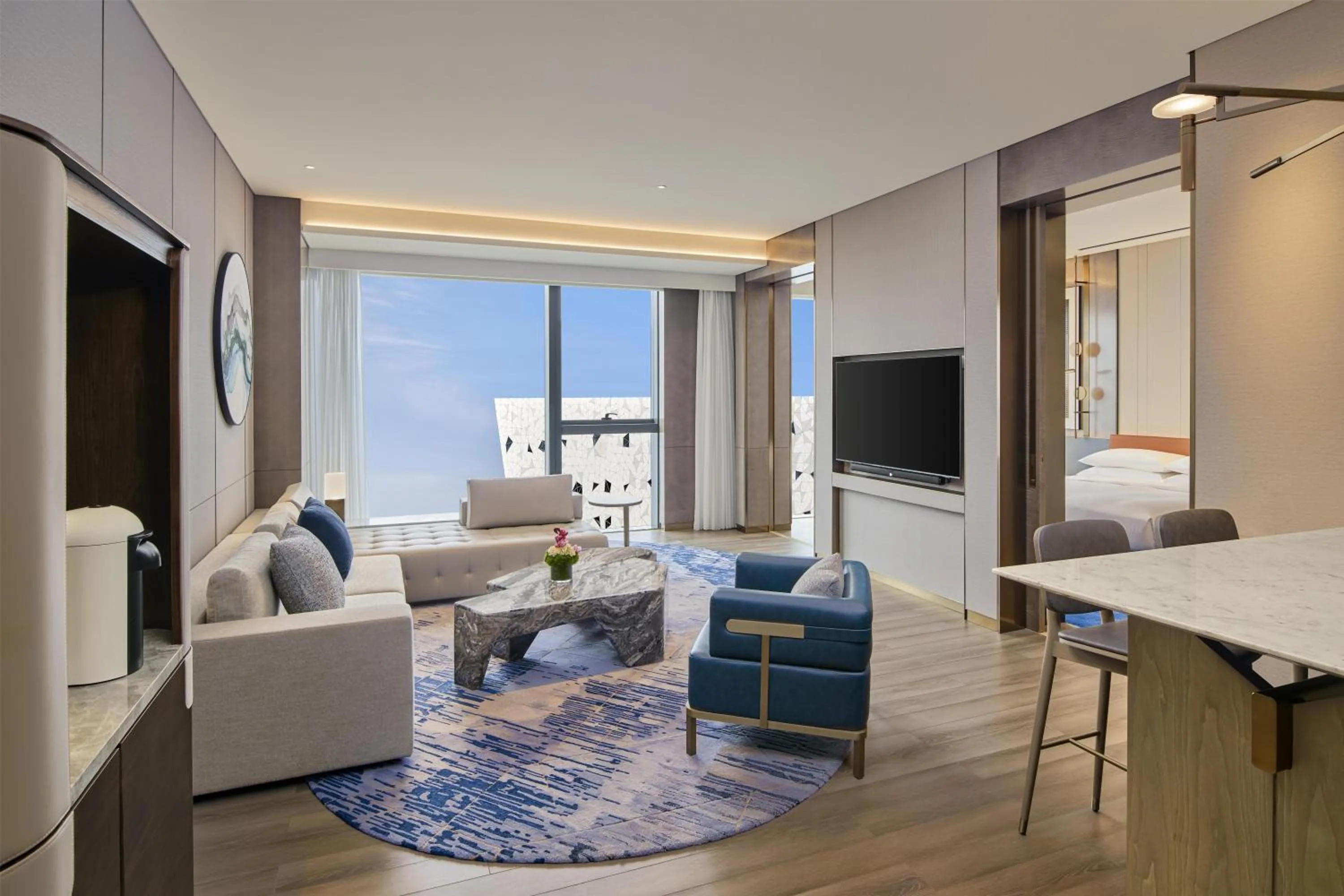 Living room in Hilton Shanghai Zhangjiang Science City