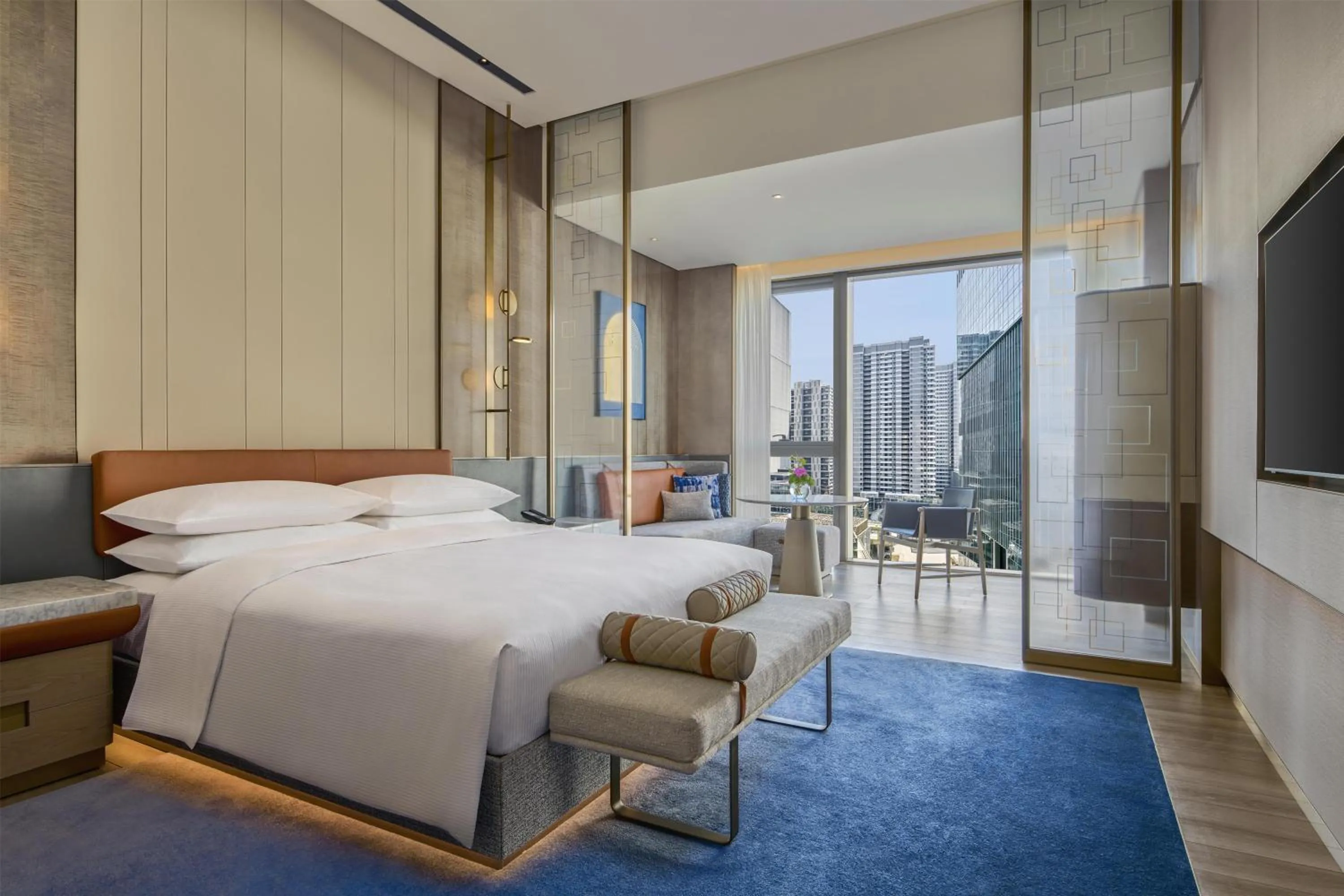 Bed in Hilton Shanghai Zhangjiang Science City