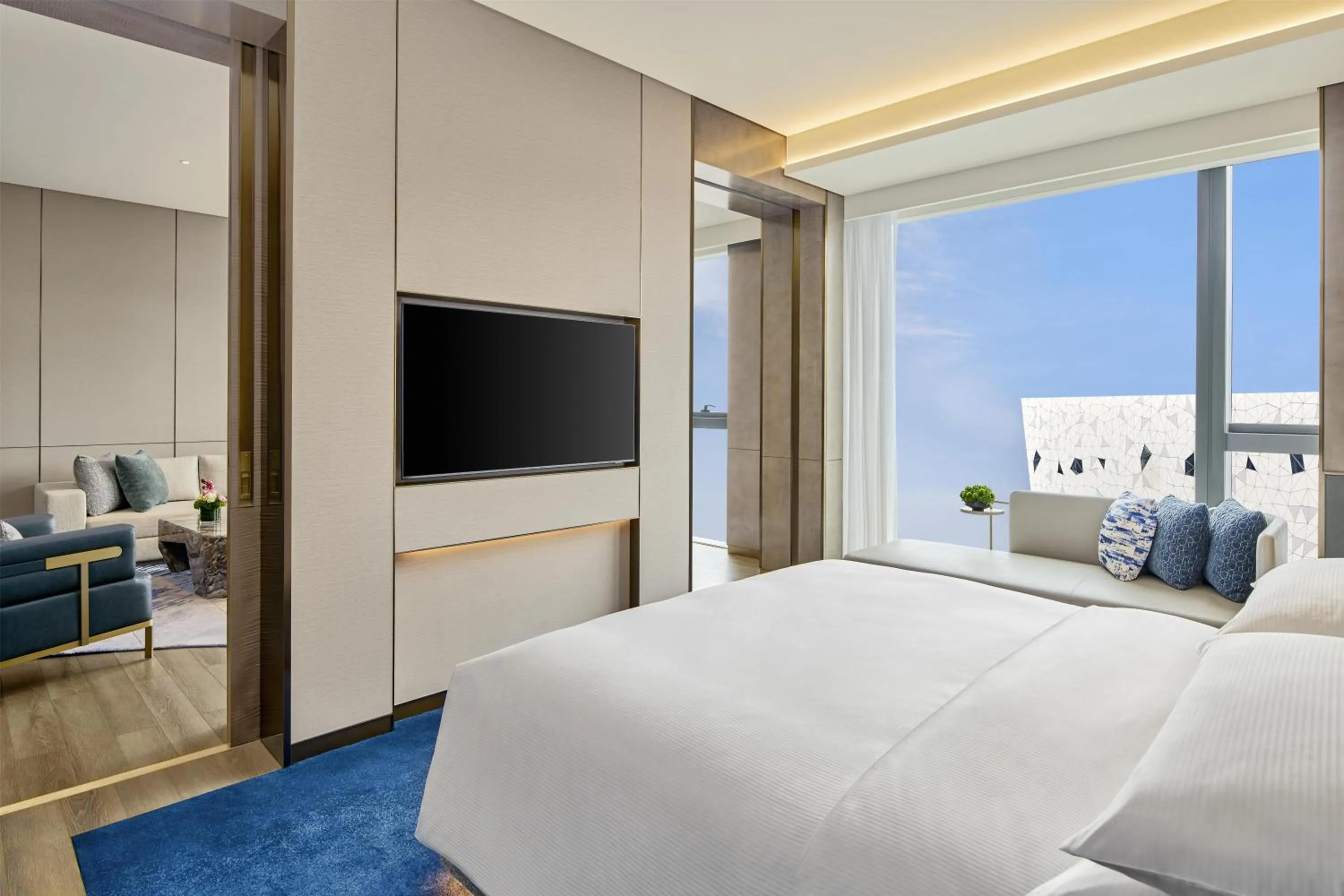 Bed in Hilton Shanghai Zhangjiang Science City