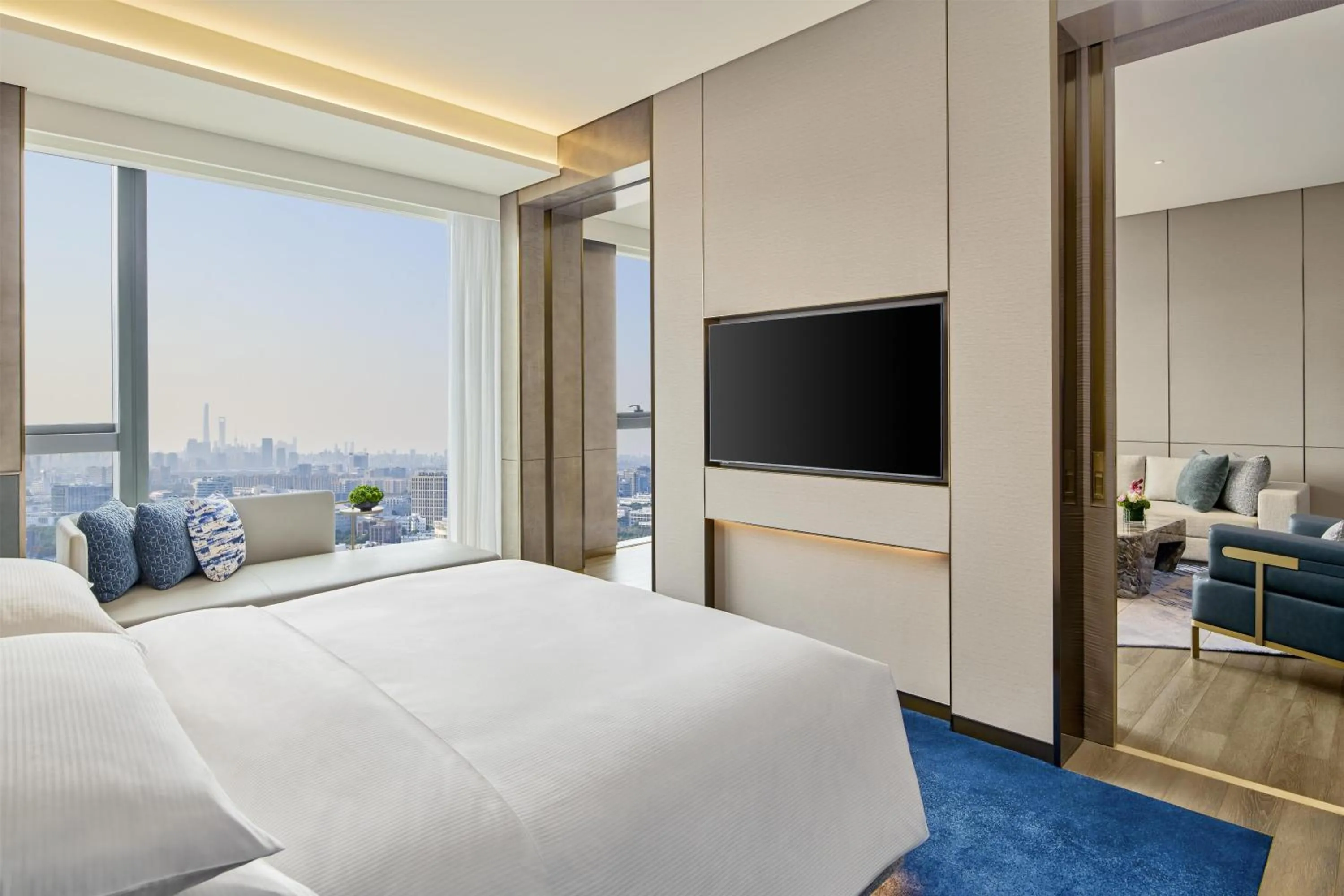 Bed in Hilton Shanghai Zhangjiang Science City