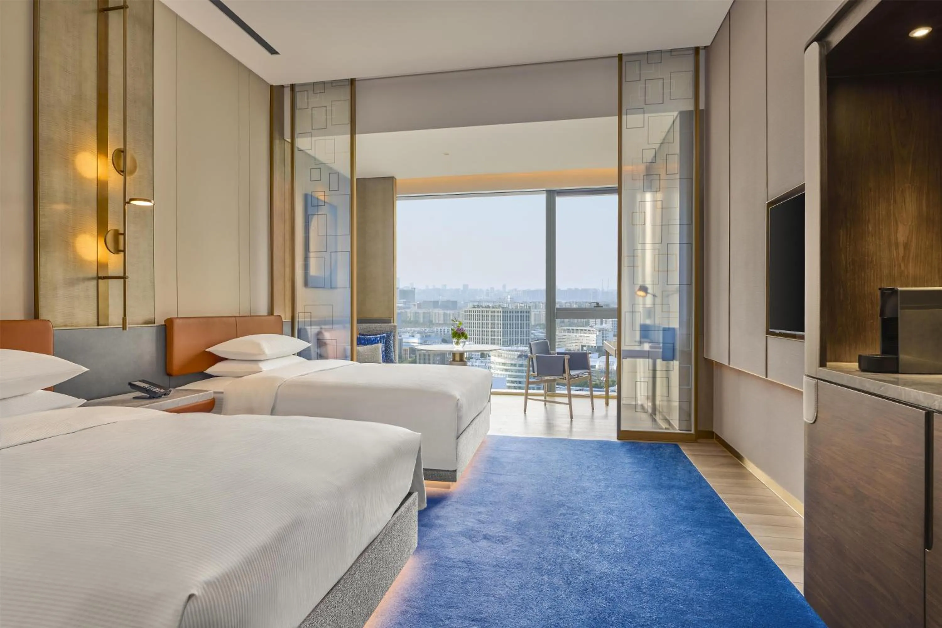 Bed in Hilton Shanghai Zhangjiang Science City